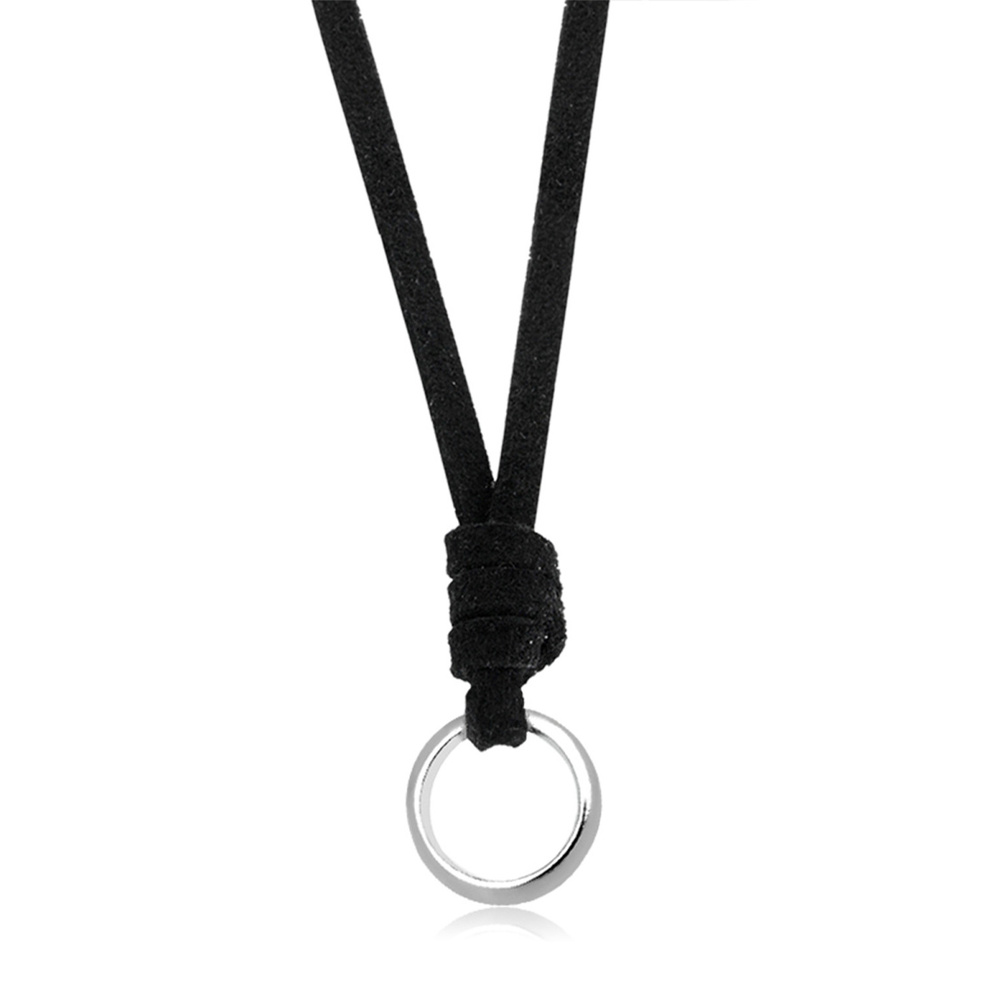 Elli Elli Collier Femme Simple Cuir Velours - (925/1000) Argent Bijoux