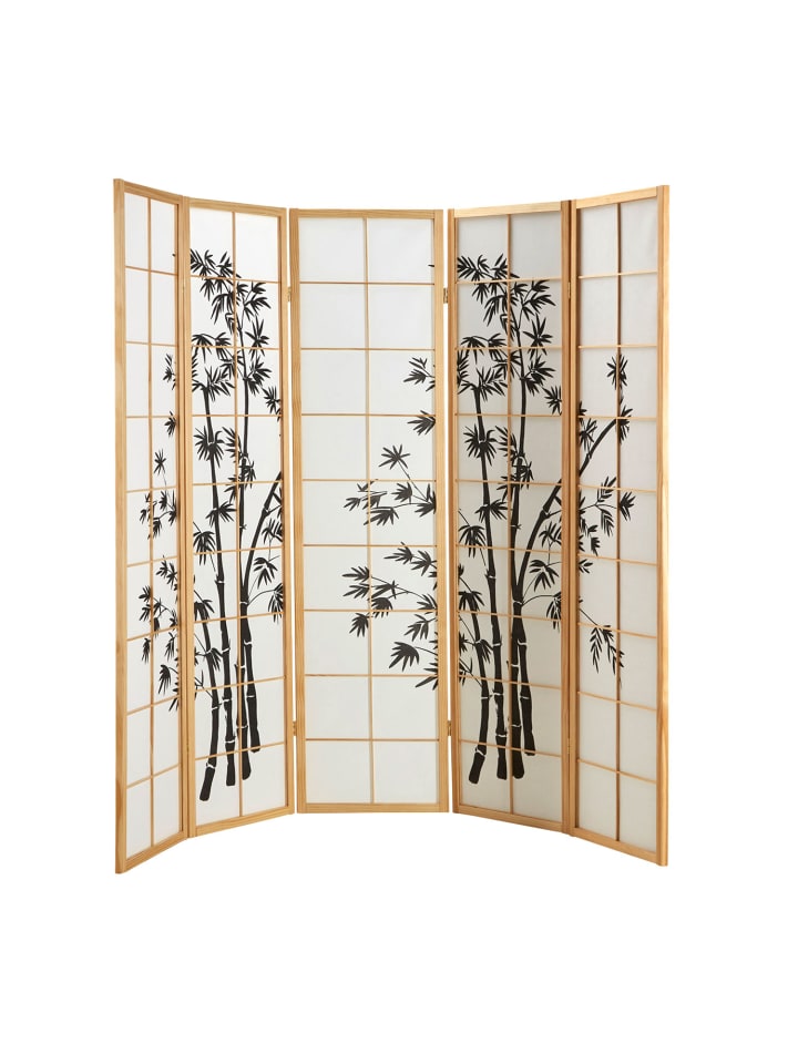 Homestyle4u 5-tlg. Paravent in Braun 220x179 günstig kaufen onesize