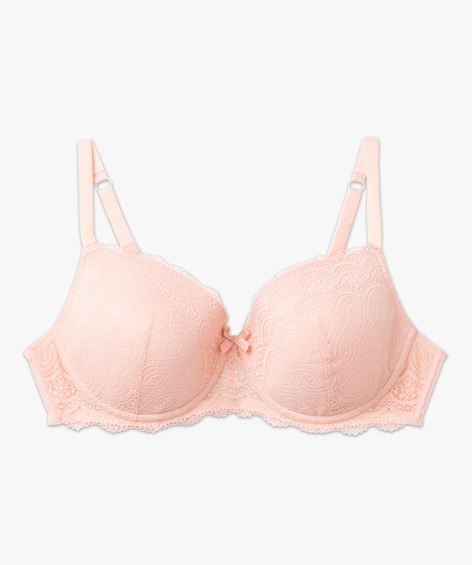 Soutien-gorge grande taille à armatures et coques fines rose | GEMO