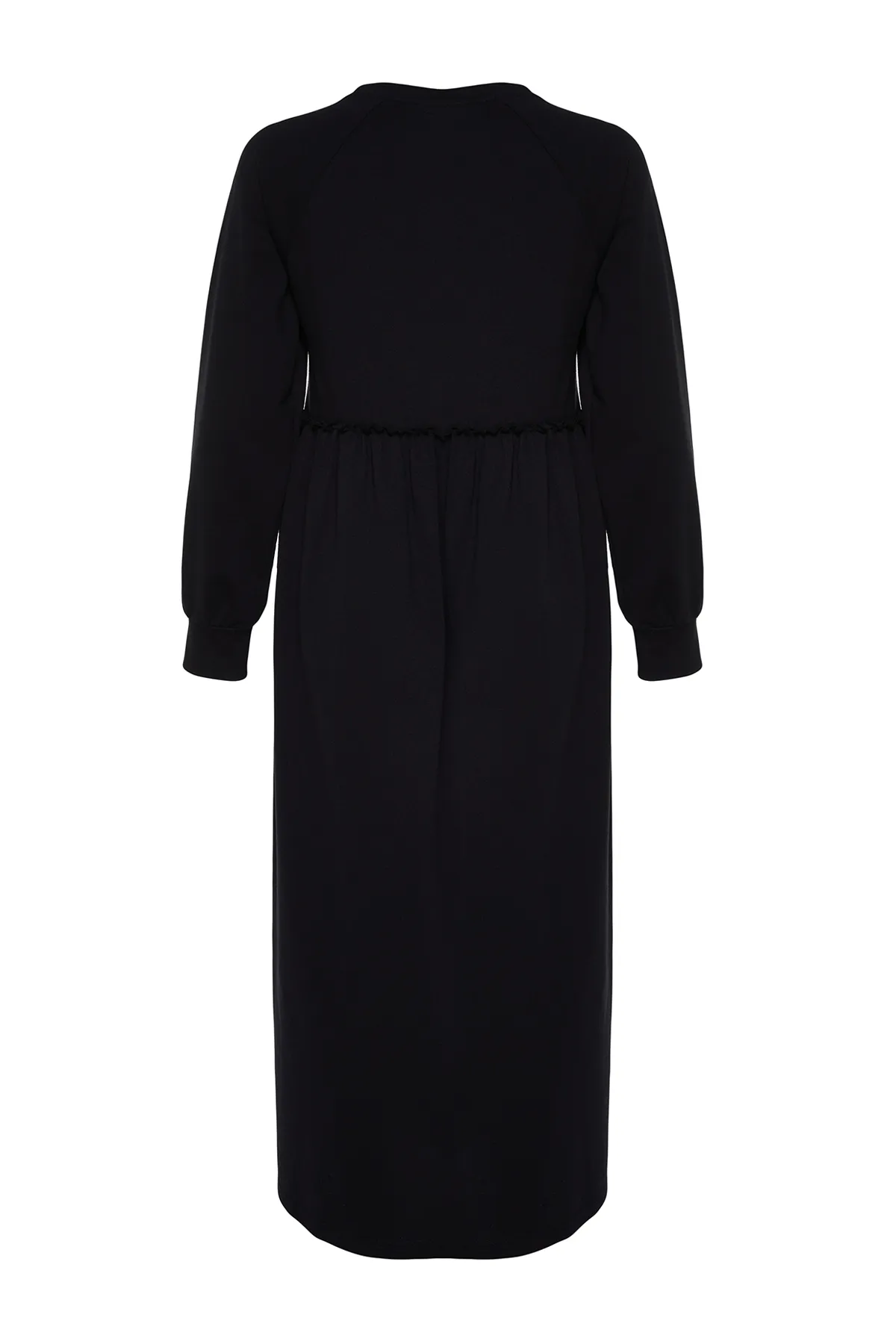 Trendyol Modest  Schwarzes Strickkleid mit Cut-Out-Taille TCTSS23EB00307