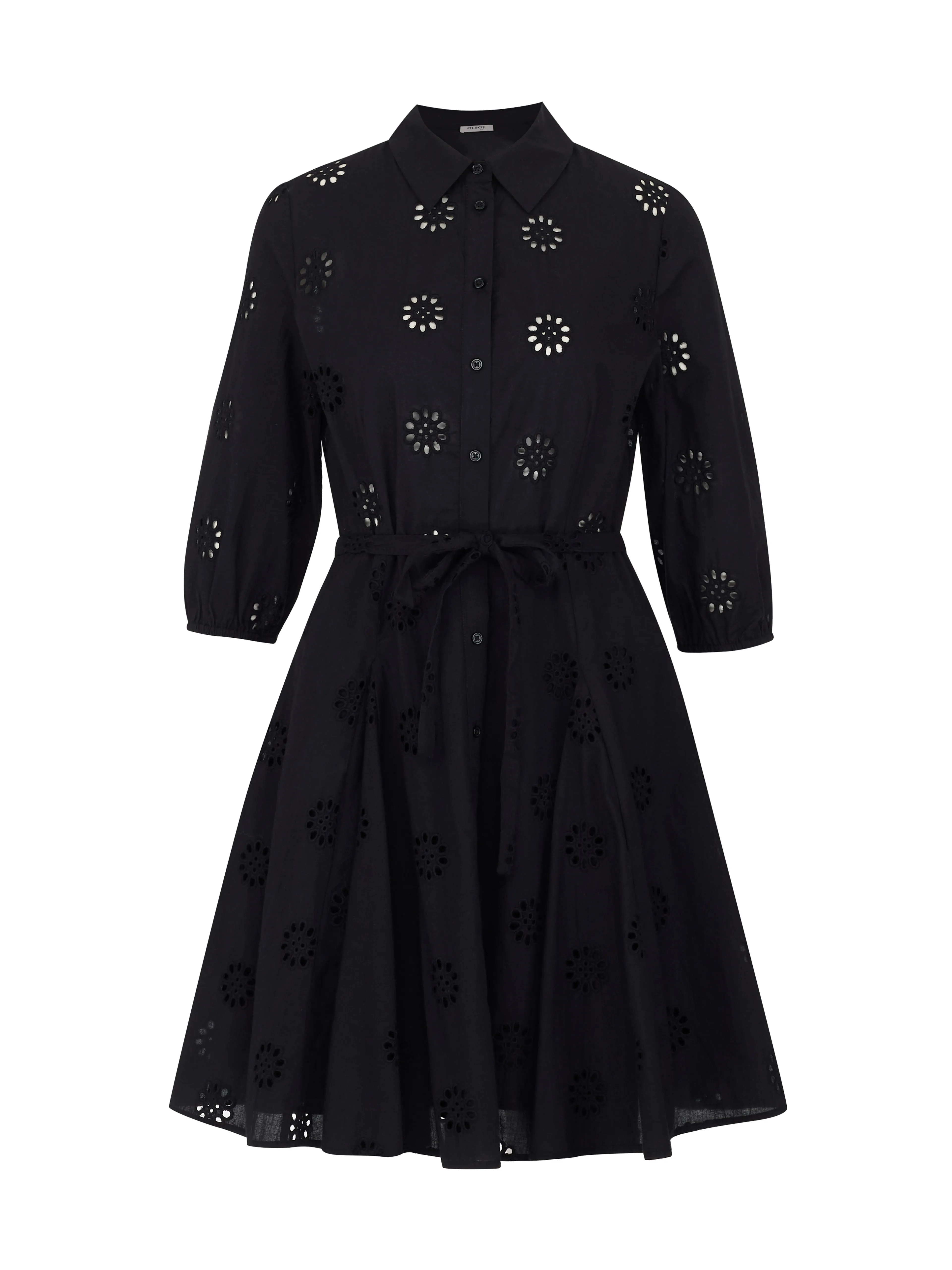 Schwarzes Damen-Hemdkleid ORSAY