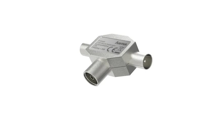 Hama Antennen-Verteiler, Koax-Kupplung- 2 Koax-Stecker, Metall