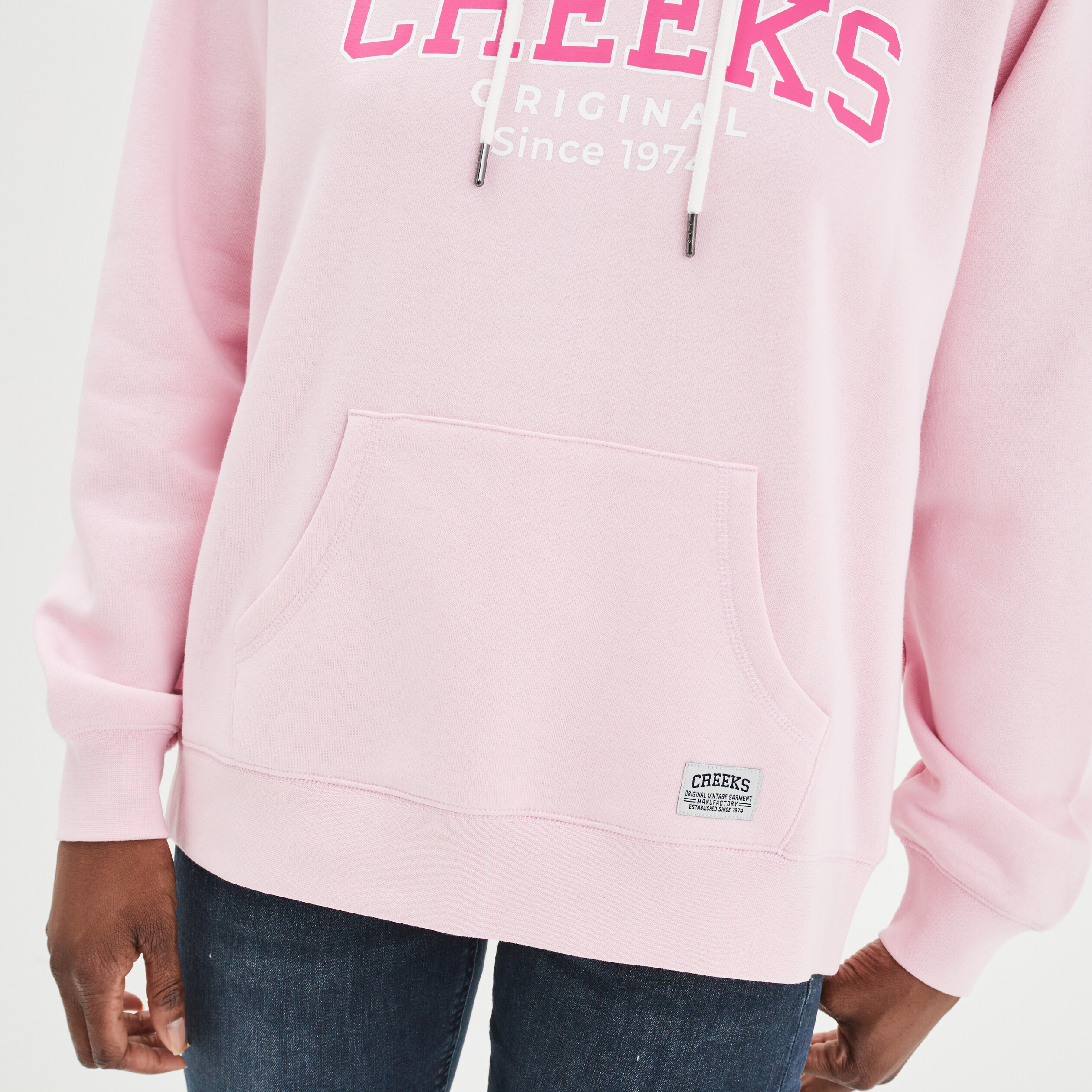 Sweat à capuche hoodie rose clair femme | La Halle