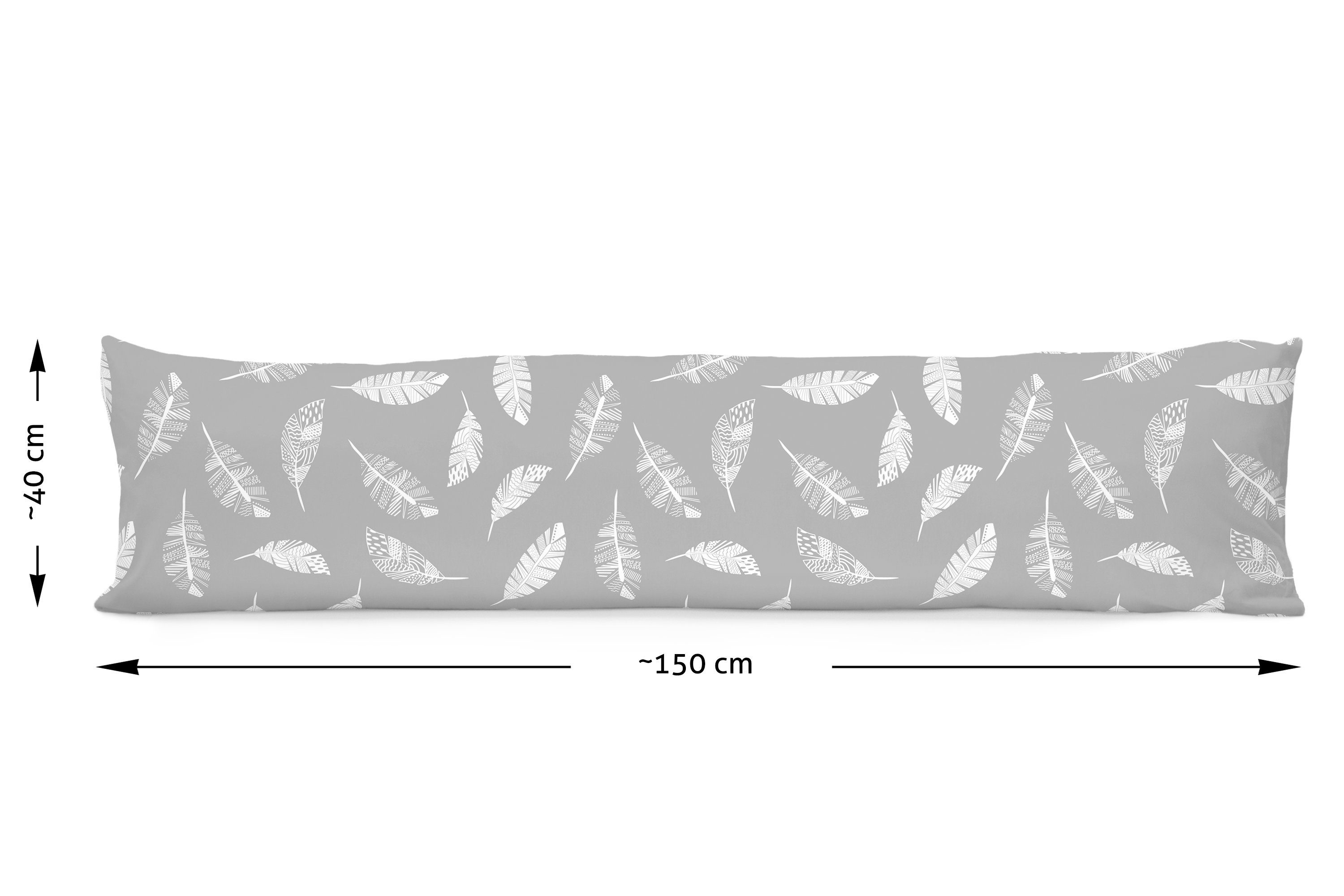 Amilian Seitenschläferkissen Lagerungskissen Bezug: ca. 150 x 40 cm (Made in EU), Bezug für Seitenschläferkissen, Komfortkissen, Pillow Cover; Ersatzbezug; abnehmbar und waschbar, Pregnancy Pillow, Kissenbezug aus 100% Baumwolle