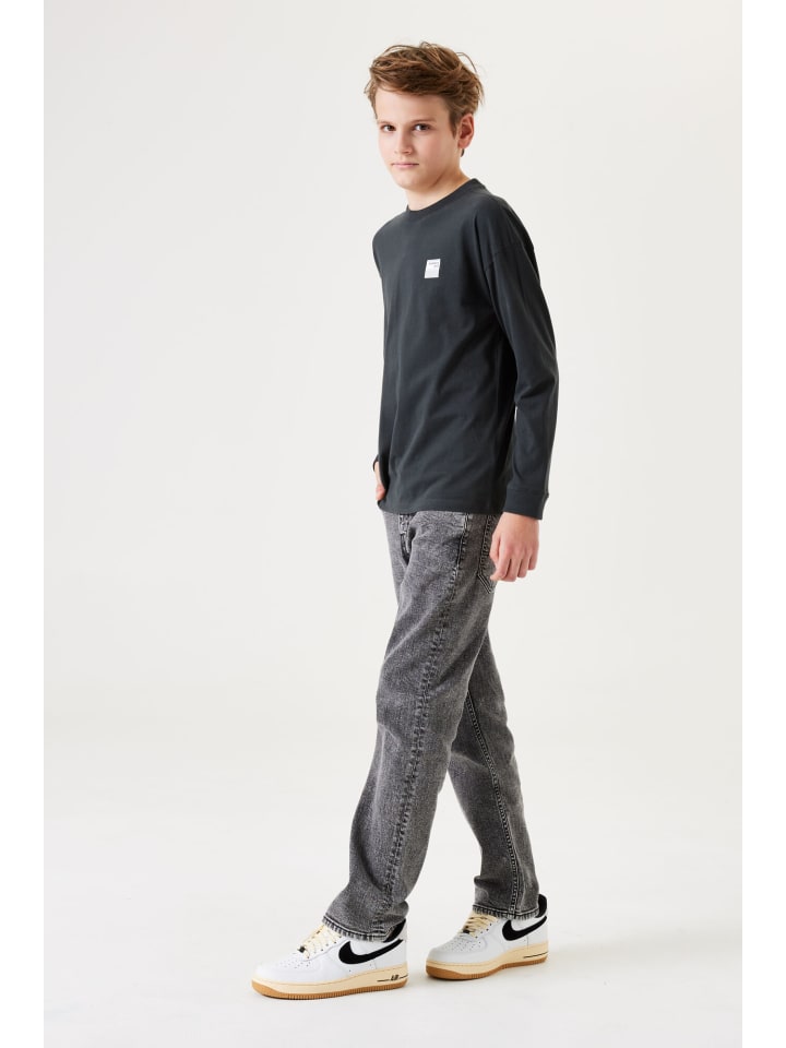 Garcia Langarmshirt mit Rückenprint in dark grey günstig kaufen