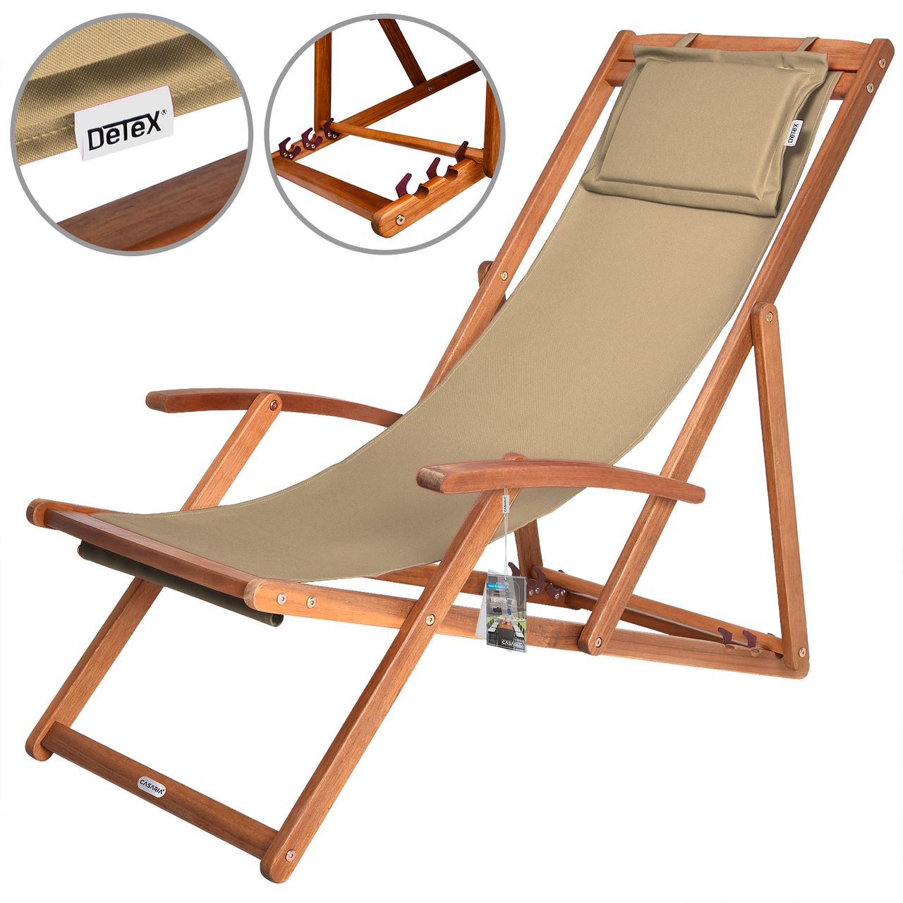 Casaria Sonnenliege Dune Akazienholz