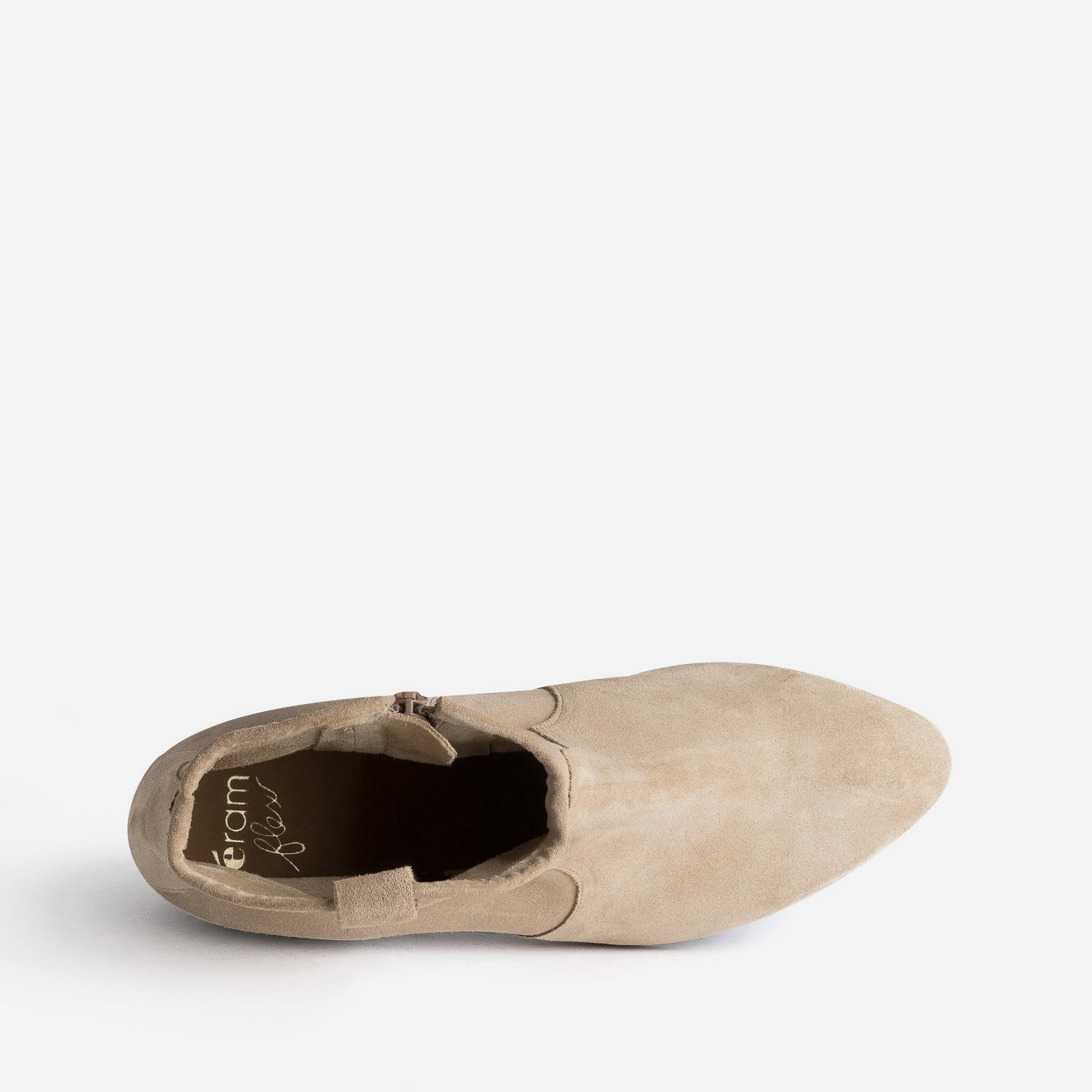 Boots Western ERAM FLEX taupe en cuir velours