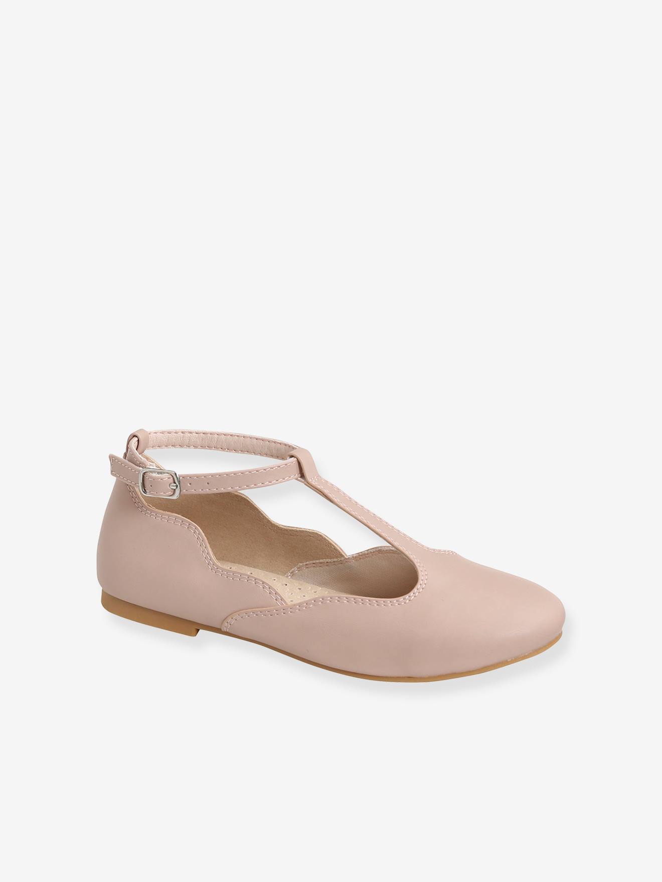 Ballerines salomés fille rose pâle