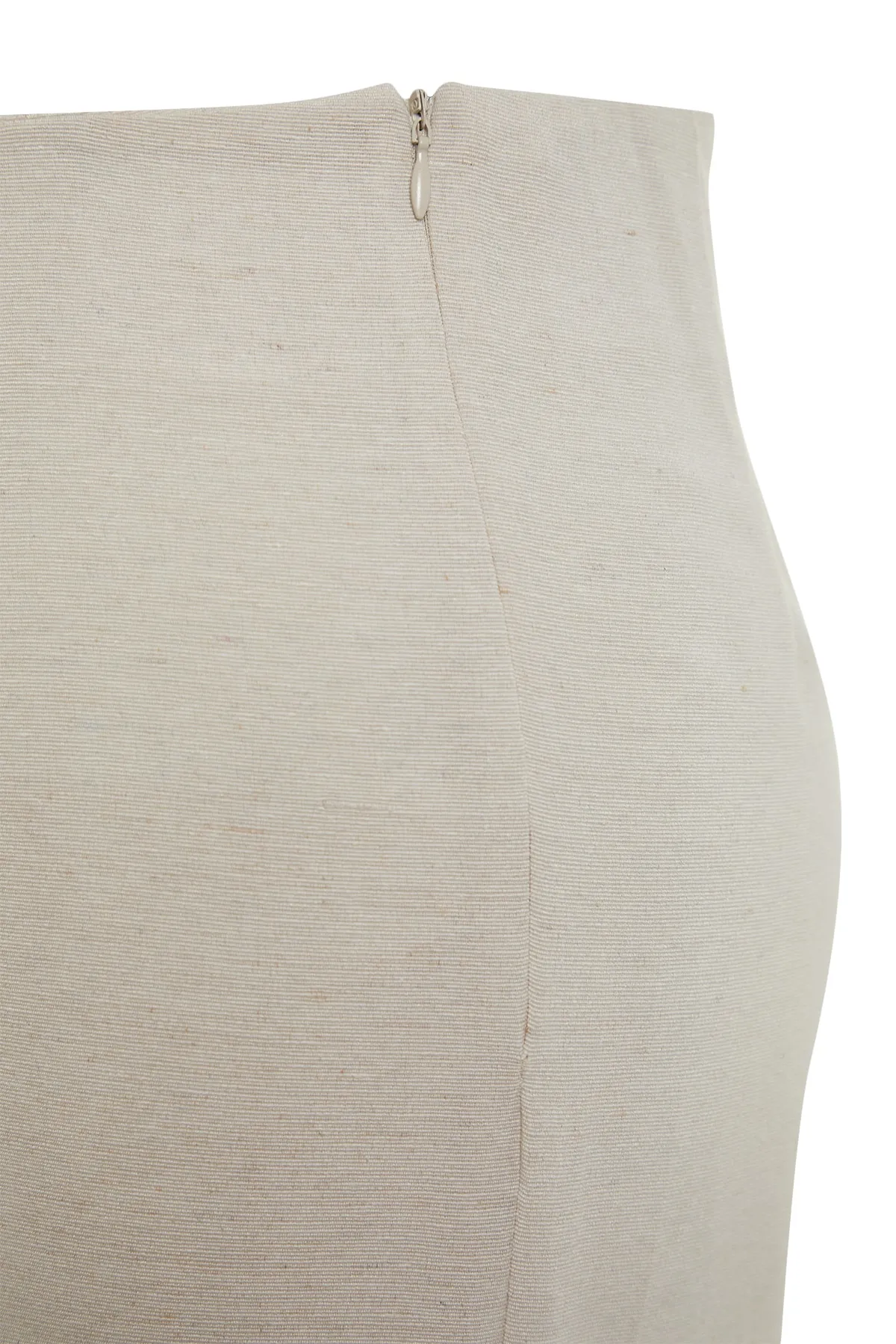 Trendyol Modest  Ecrufarbene, gewebte Hose aus Baumwollmischung mit weitem Bein TCTSS23TP00038