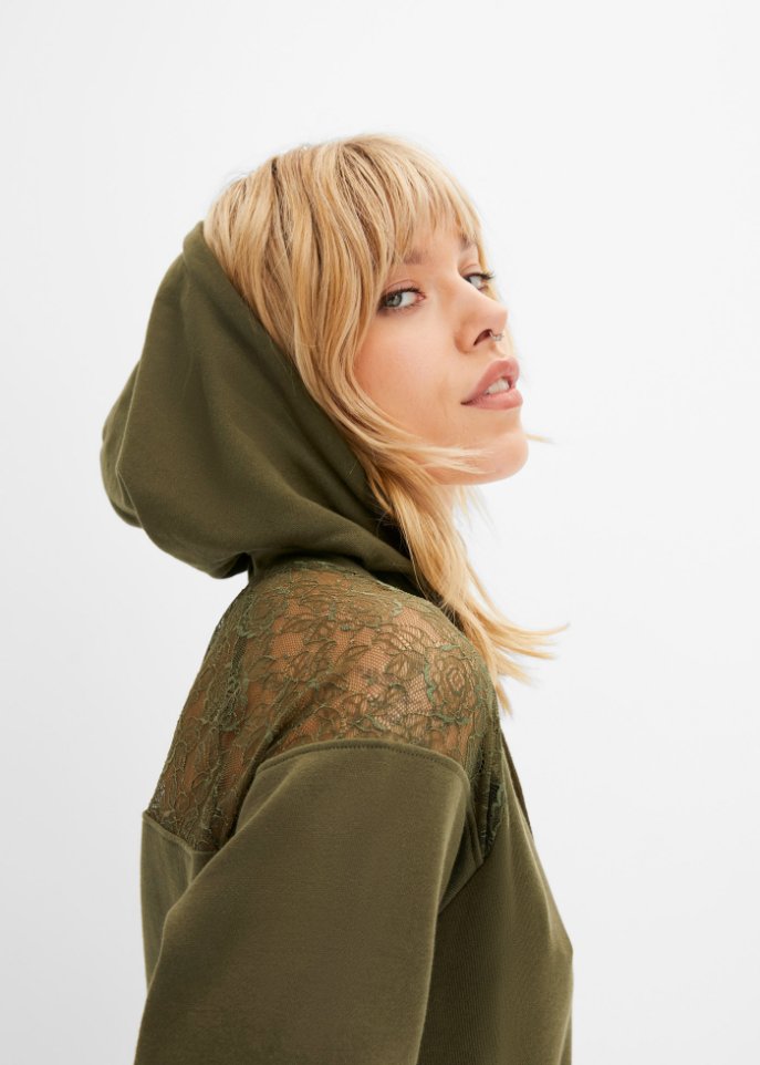 Sweatshirt mit Spitze