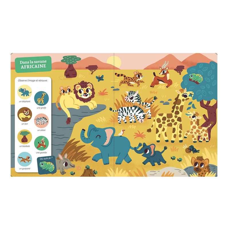 Livre Cherche et trouve des tout-petits, la jungle et la savane - Auzou