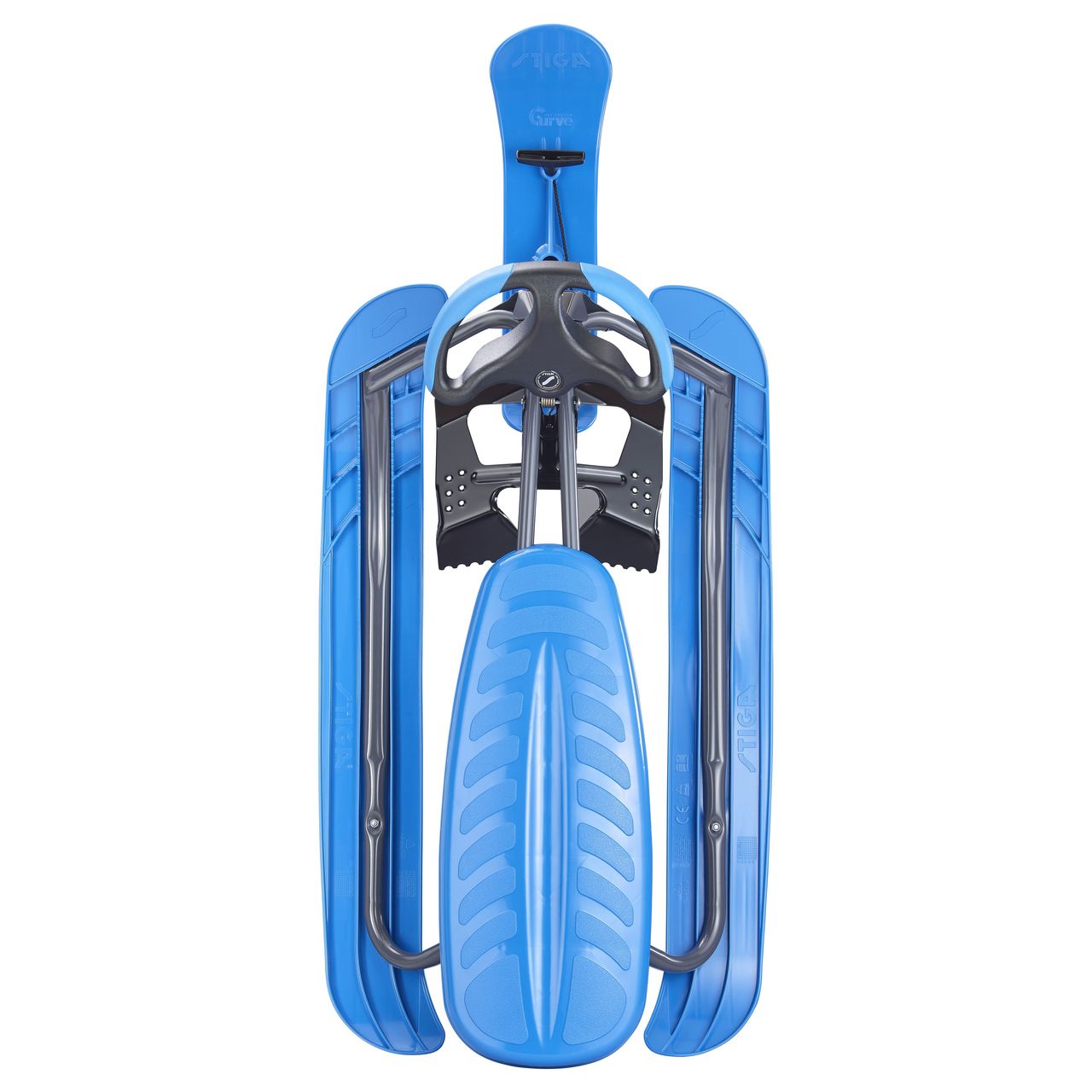 STIGA Snow Racer Lenkschlitten Graphite Blue