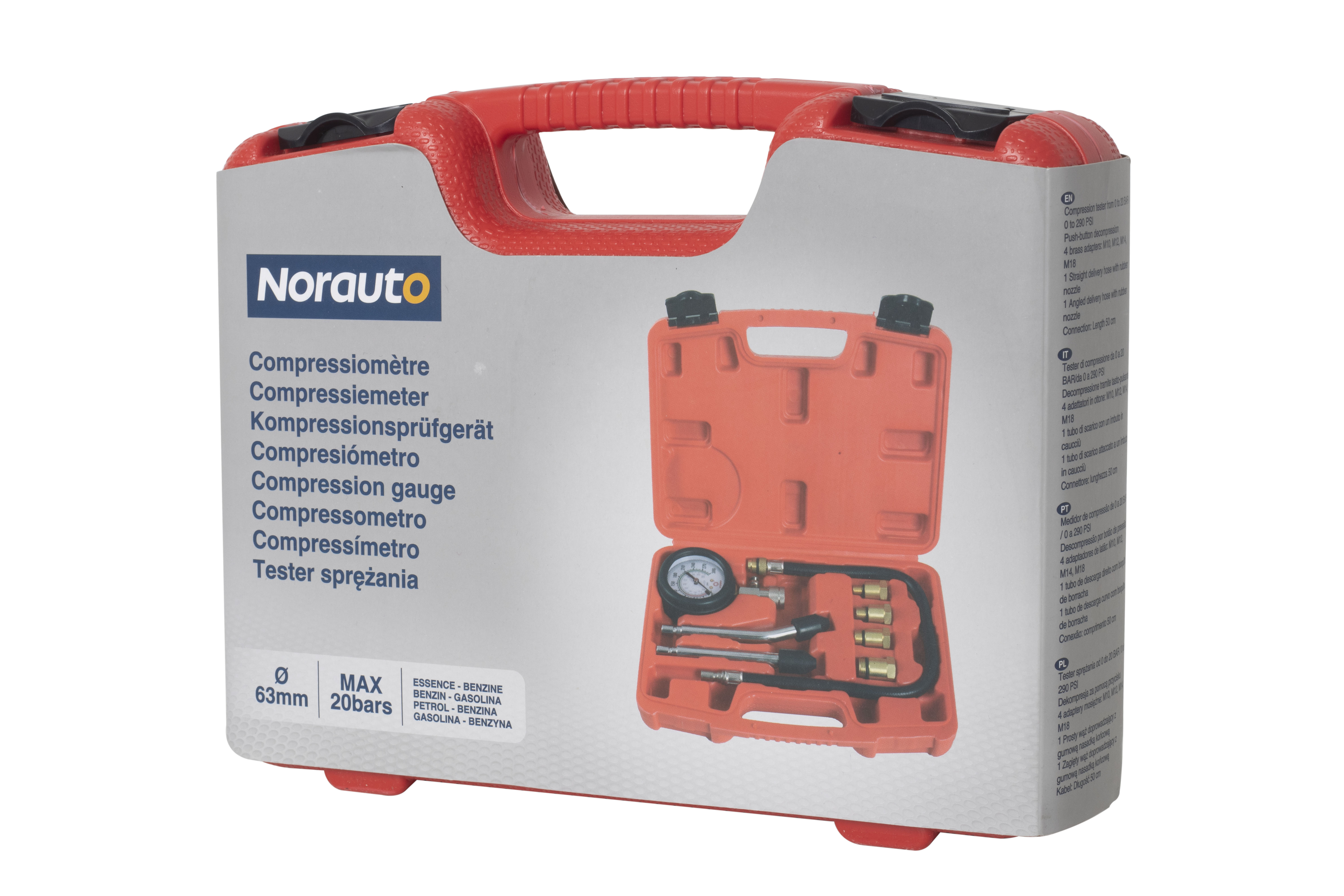 Kompressionsprüfgerät für Benzinmotoren 8-teilig Norauto - ATU