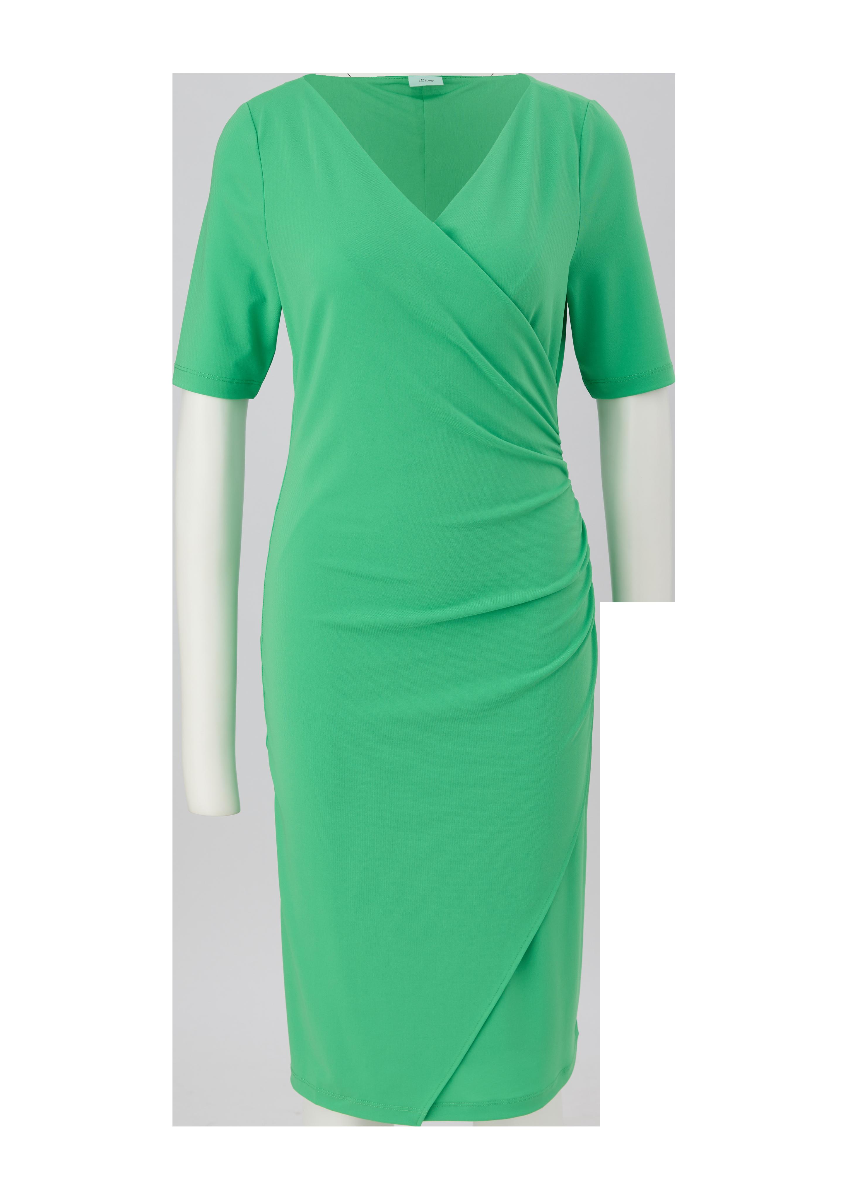 Gerafftes Kleid in Wickel-Optik  2145133-7588