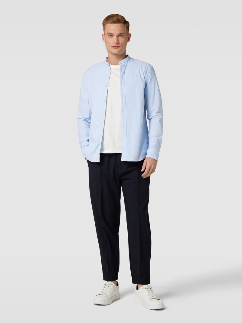 Freizeithemd mit Label-Stitching in bleu