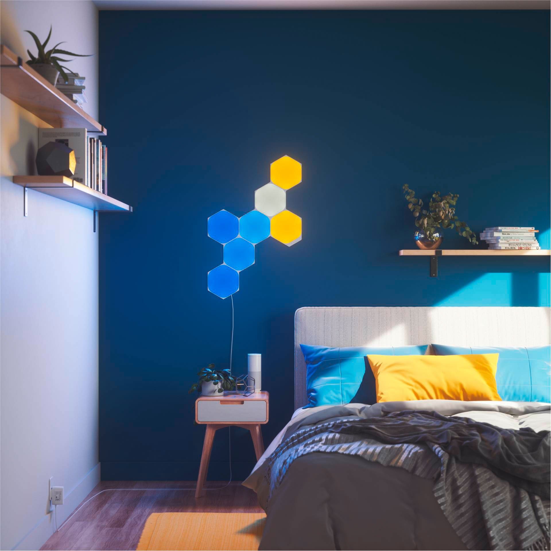 nanoleaf LED Panel Hexagons, Dimmfunktion, LED fest integriert, Farbwechsler