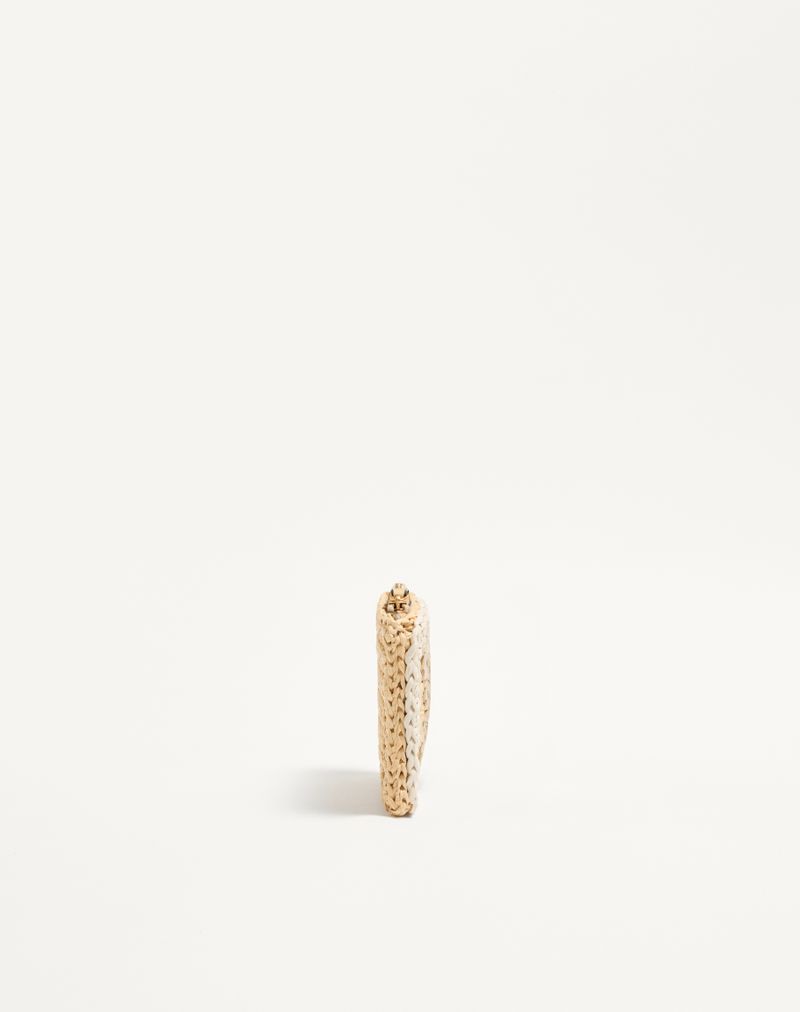 Valentino Garavani Viva Superstar Synthetic Raffia Clutch