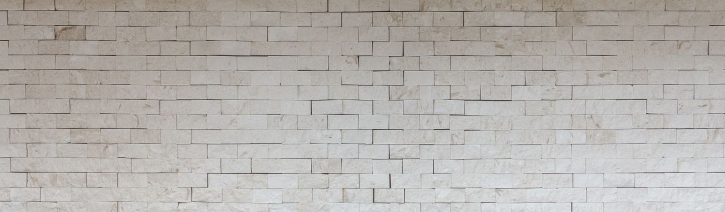 Mosani Mosaikfliesen Kalkstein Mosaik Naturstein Splitface Steinwand weiß creme Brick