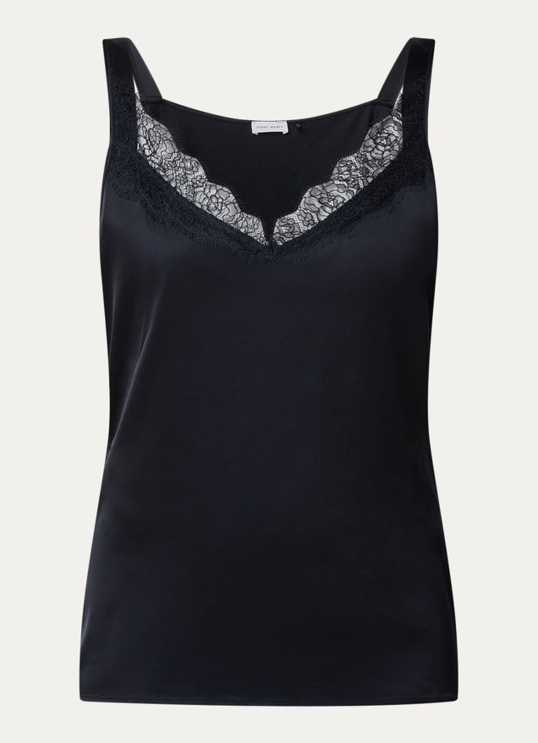 Saténový top Gerry Weber s krajkovými detaily