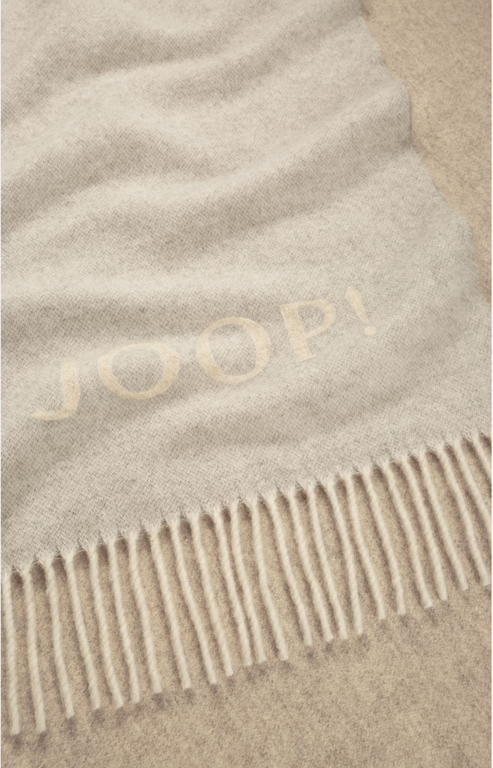 Plaid JOOP! FINE-DOUBLEFACE in Creme-Natur