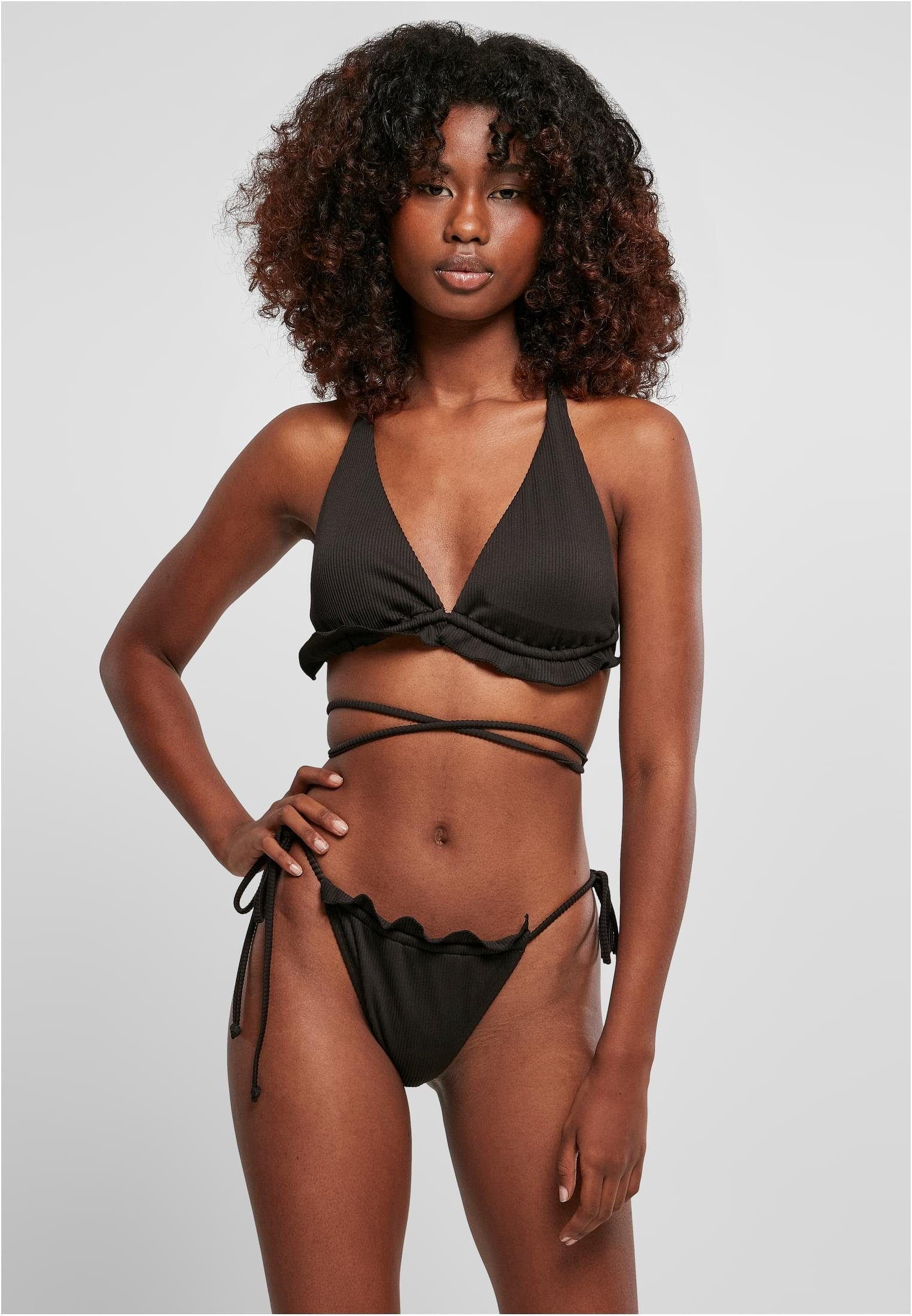 URBAN CLASSICS Bügel-Bikini Damen Ladies Rib Babylock Triangle Bikini