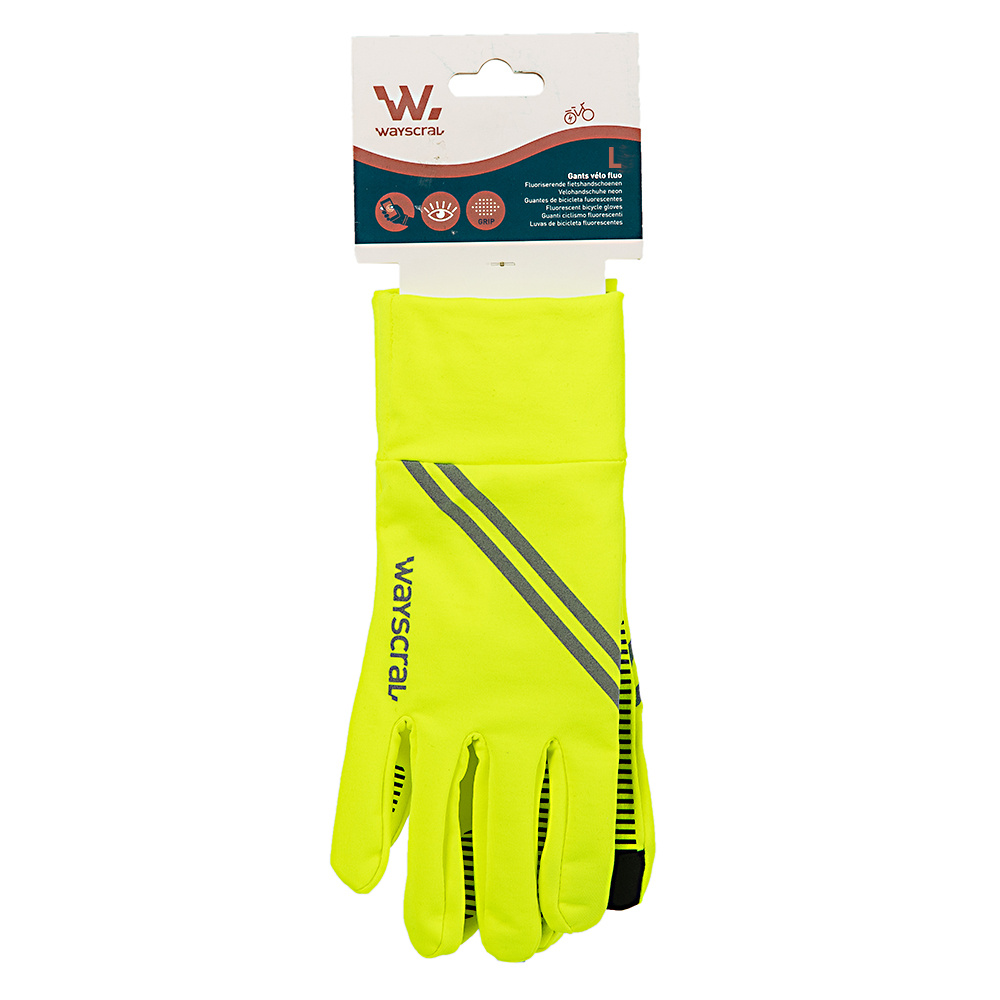 WAYSCRAL gelbe Fahrradhandschuhe,  Größe L - ATU