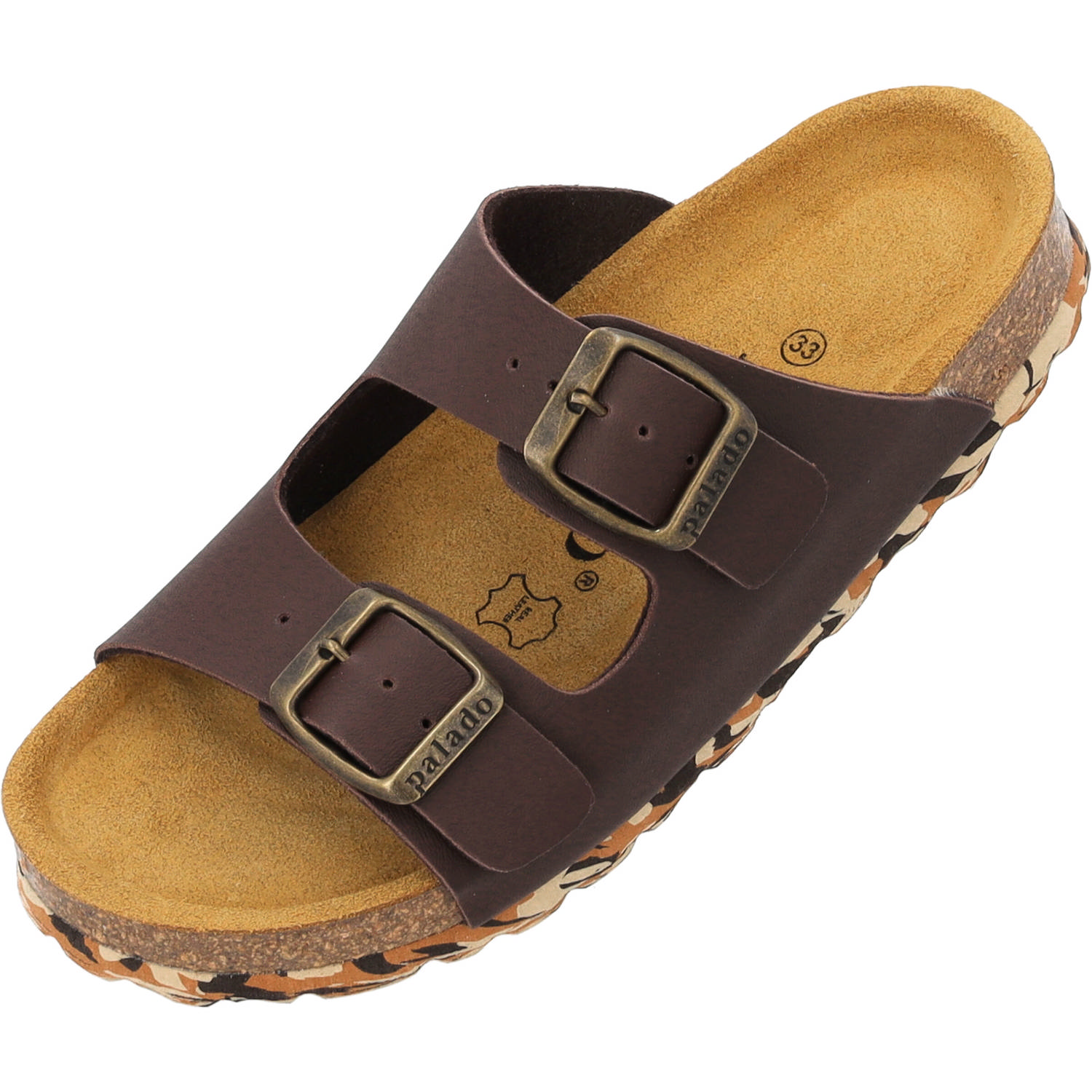 Palado Kids Korfu B Basic, Pantoletten, Kinder, Dunkelbraun/Camou