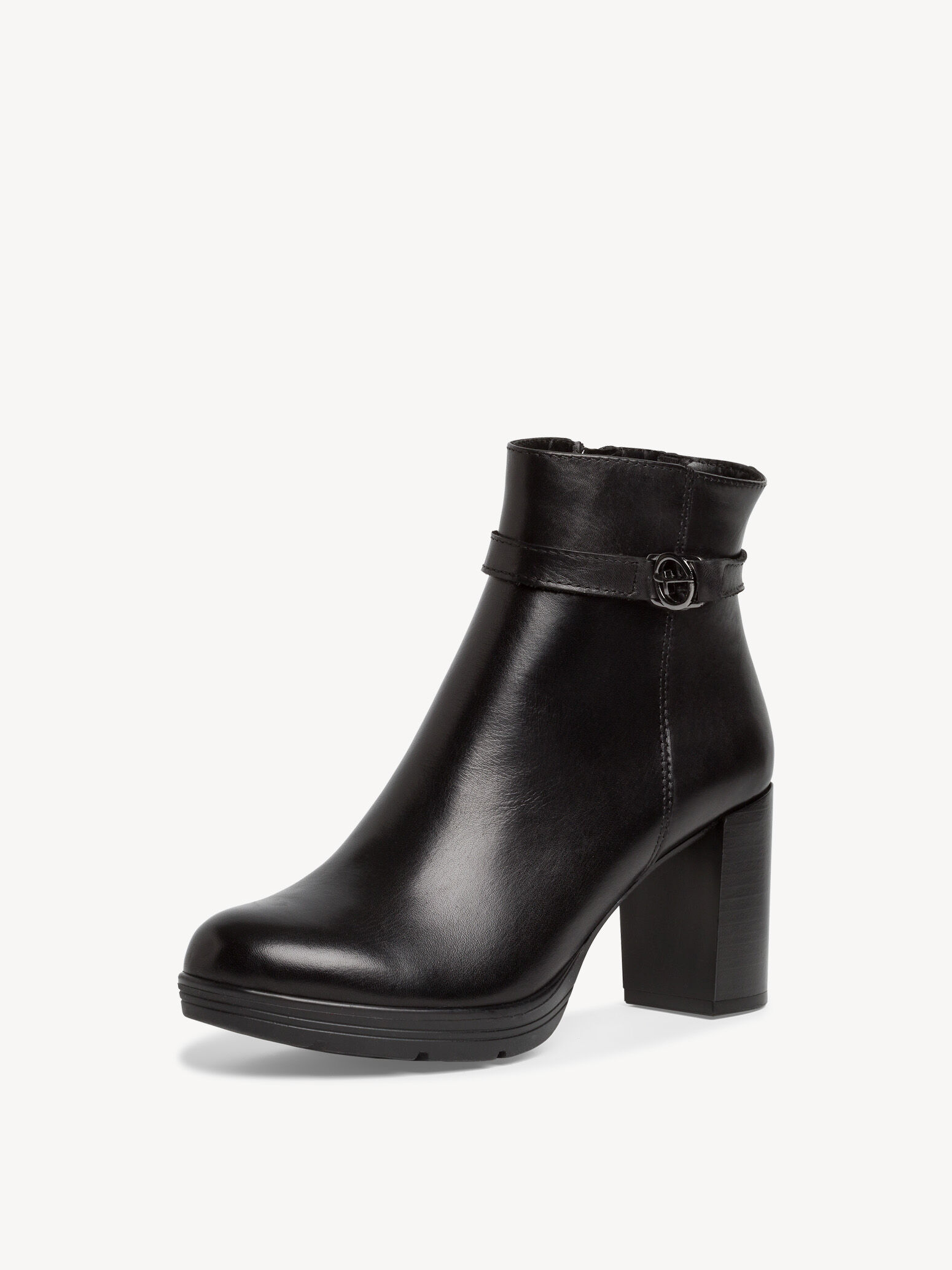 Bottine en cuir - noir