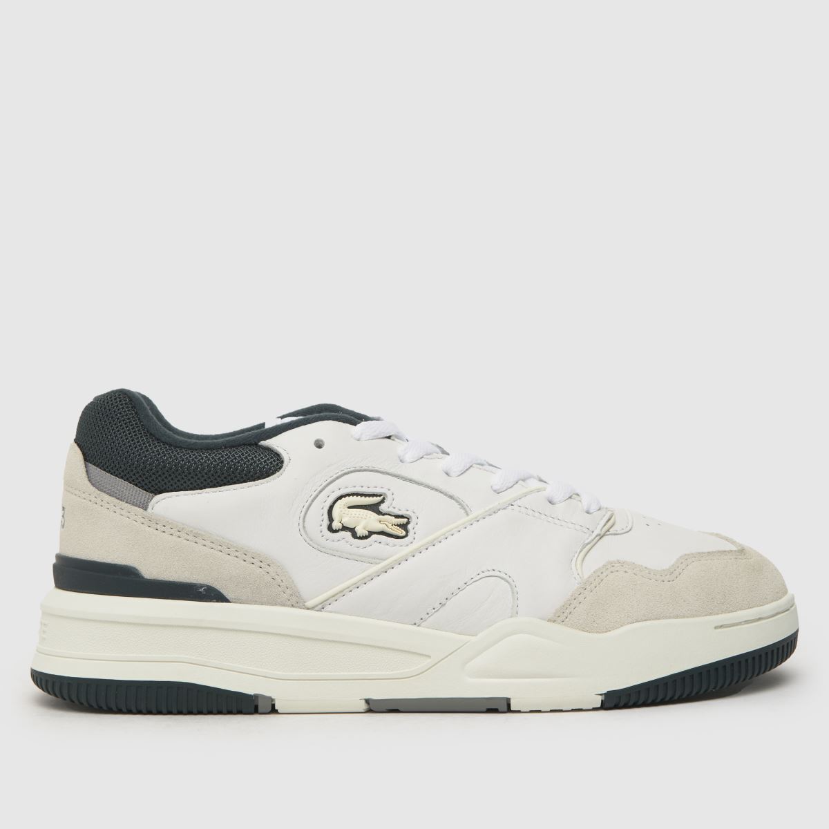 Lacoste – Lineshot-sneakers i vitt och grönt