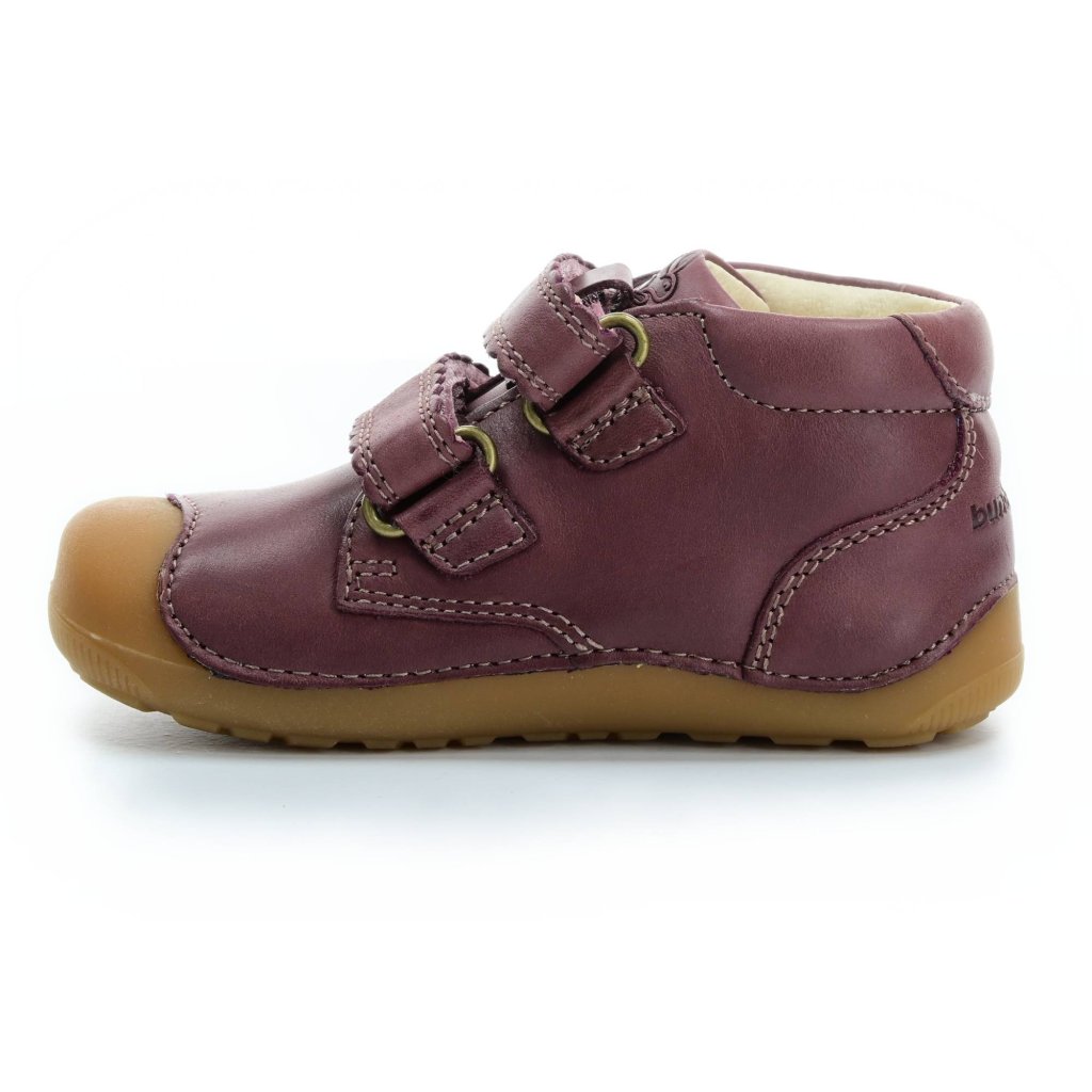 Bundgaard Petit Strap Blonde Dark Rose weinrote Mid Cut Barfußschuhe