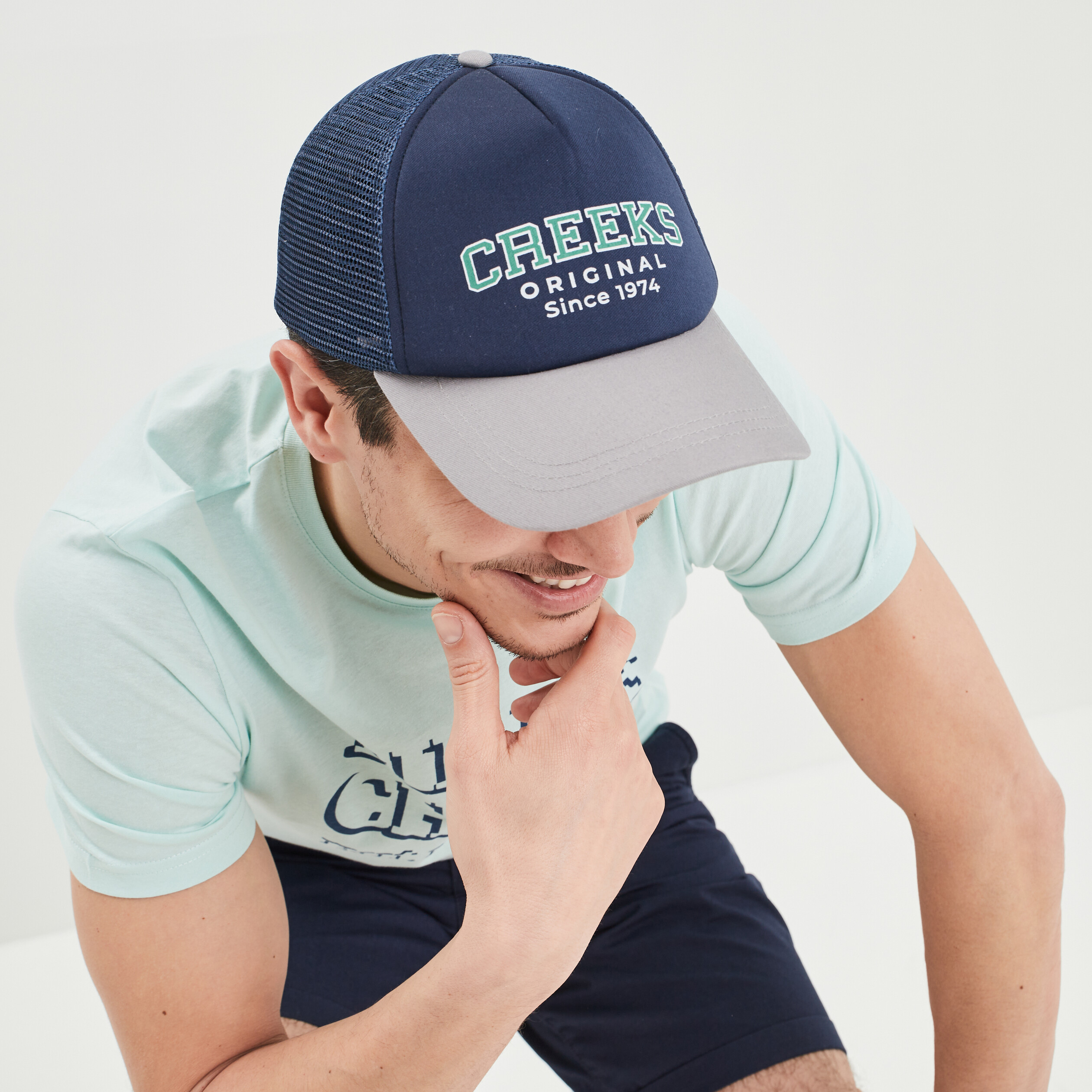 Casquette Creeks bleu homme | La Halle