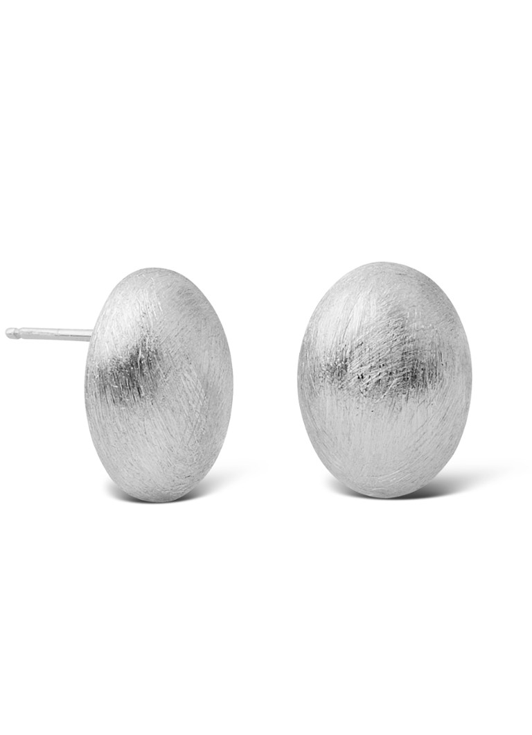 Casa Jewelry Bikkel S Satin silver stud earrings
