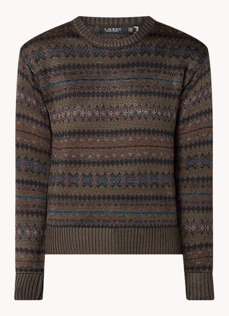 Pulover tricotat gros Ralph Lauren cu model tricotat