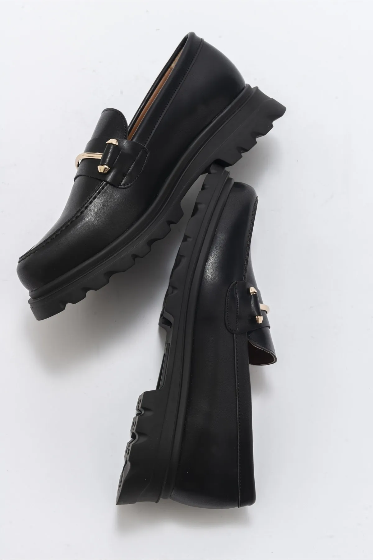 LuviShoes  Dual Black Skin Damen-Oxford-Schuhe