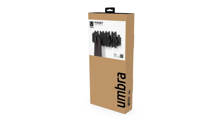 umbra Picket Wandgarderobe schwarz