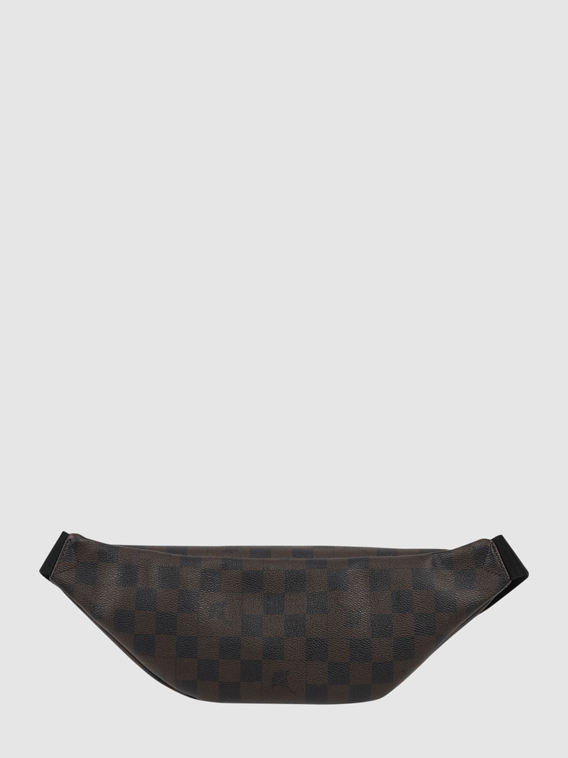 Bauchtasche mit Logo-Muster Modell 'Piazza Leo' in dunkelbraun