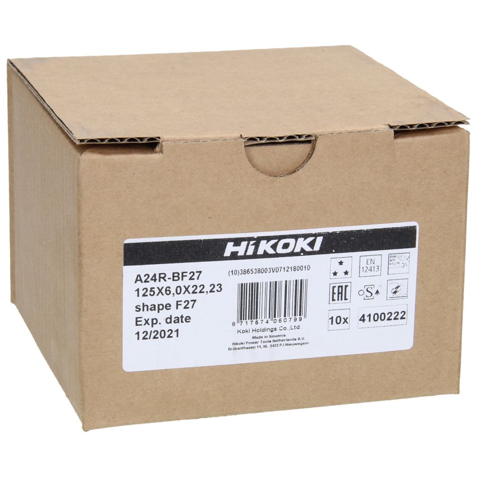 HiKOKI Zubehör 4100222 Entgratscheibe 125x6,0x22,23 mm Edelstahl DPC