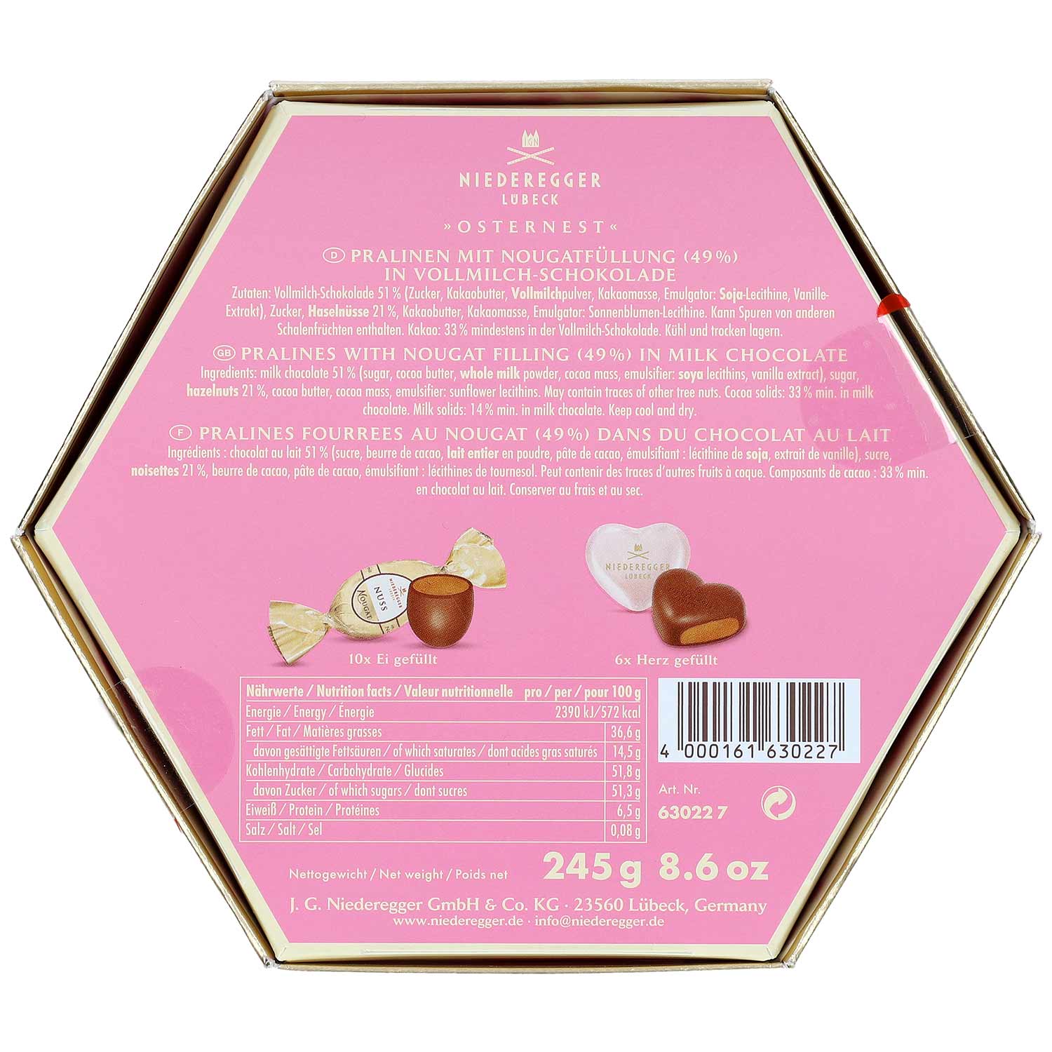 Niederegger Nougat-Osternest 245g