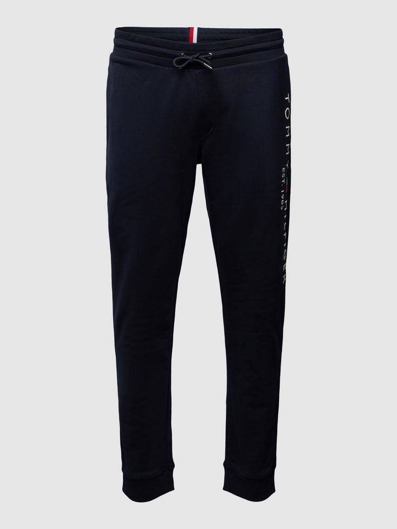 PLUS SIZE Sweatpants mit Label-Stitching in marineblau