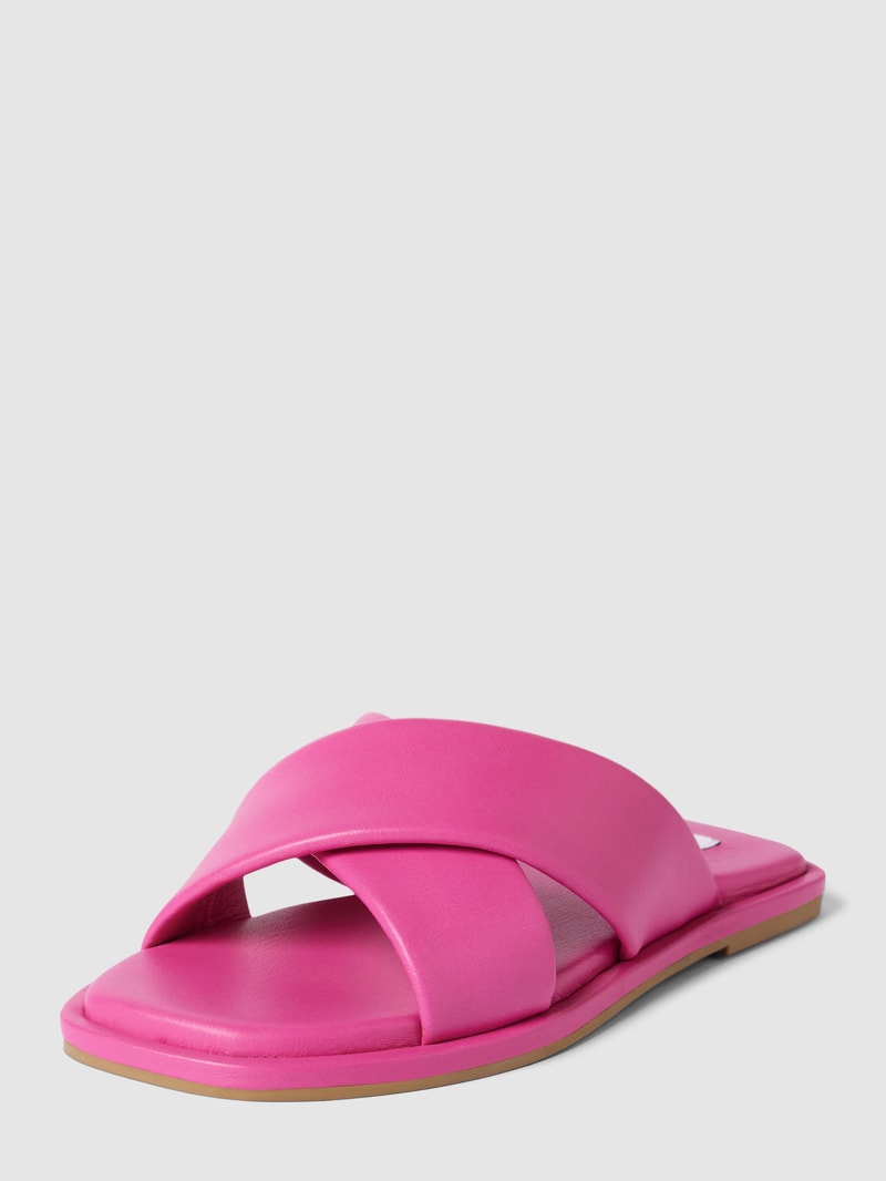 Slides mit gekreuzten Riemen in pink