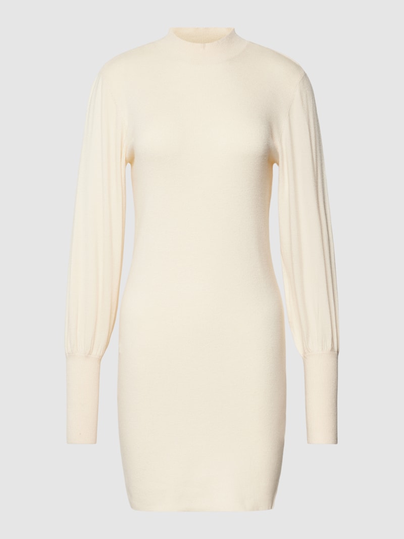 Strickkleid mit Stehkragen Modell 'HOLLYKARISPUFF' in offwhite