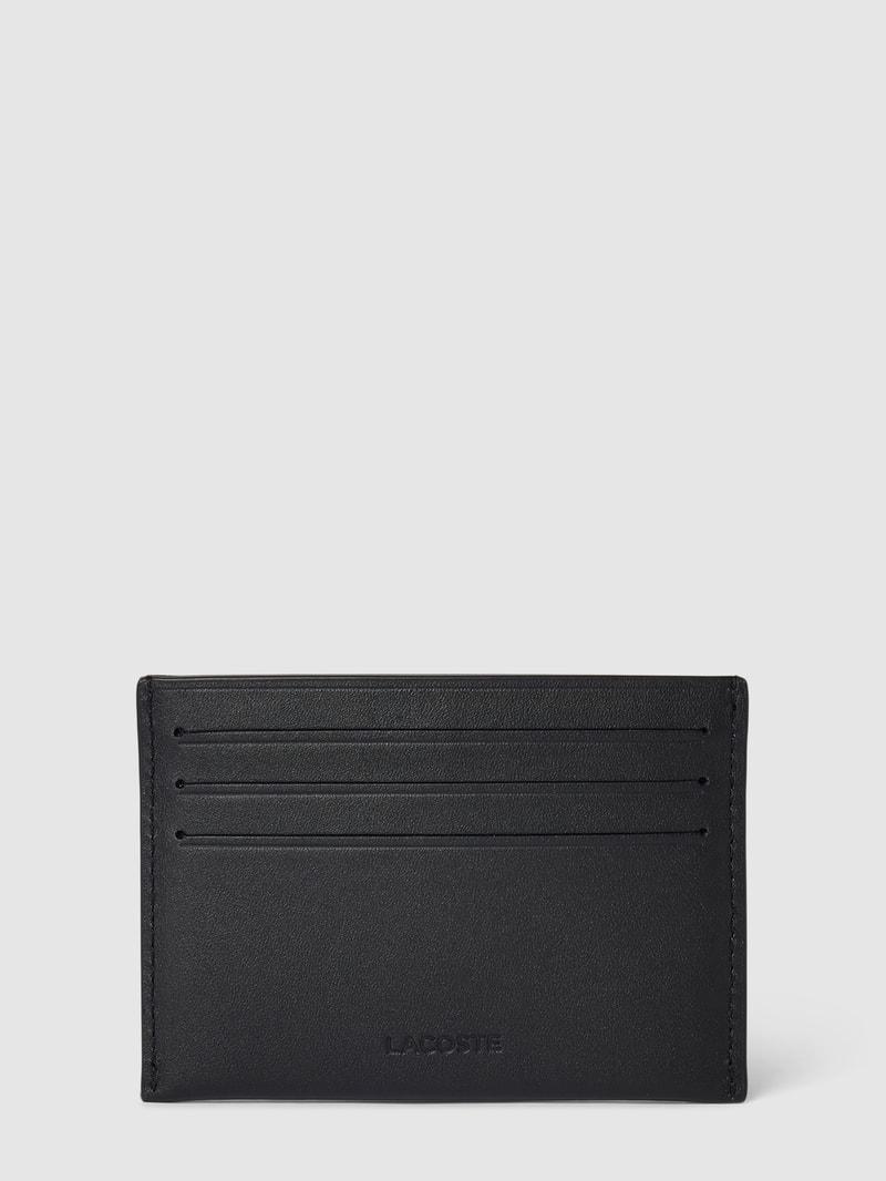 Kartenetui mit Label-Details in schwarz