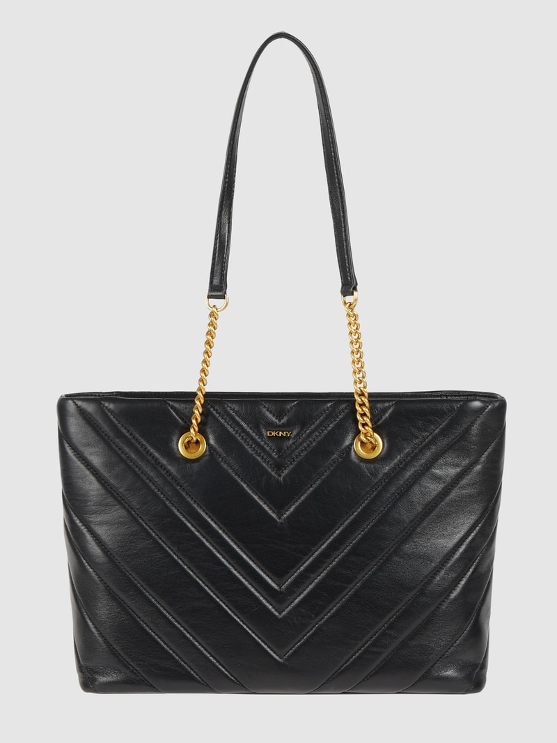 Shopper aus Lammleder Modell 'Vivian' in schwarz