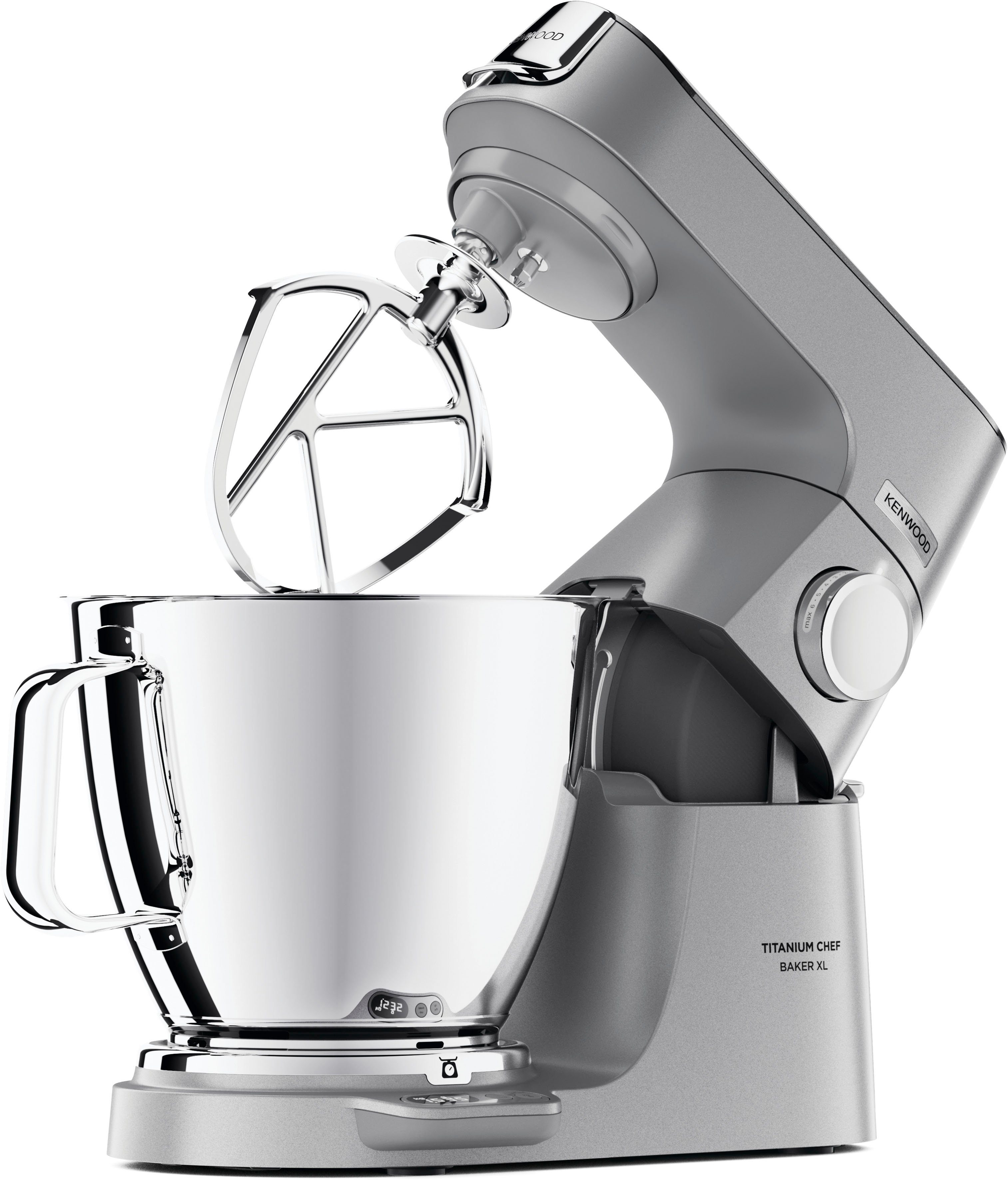 KENWOOD Küchenmaschine Titanium Chef Baker XL KVL85.704SI, 1200 W, 7 l Schüssel, inkl. umfangreiches Zubehör, mit integrierter EasyWeigh Waage