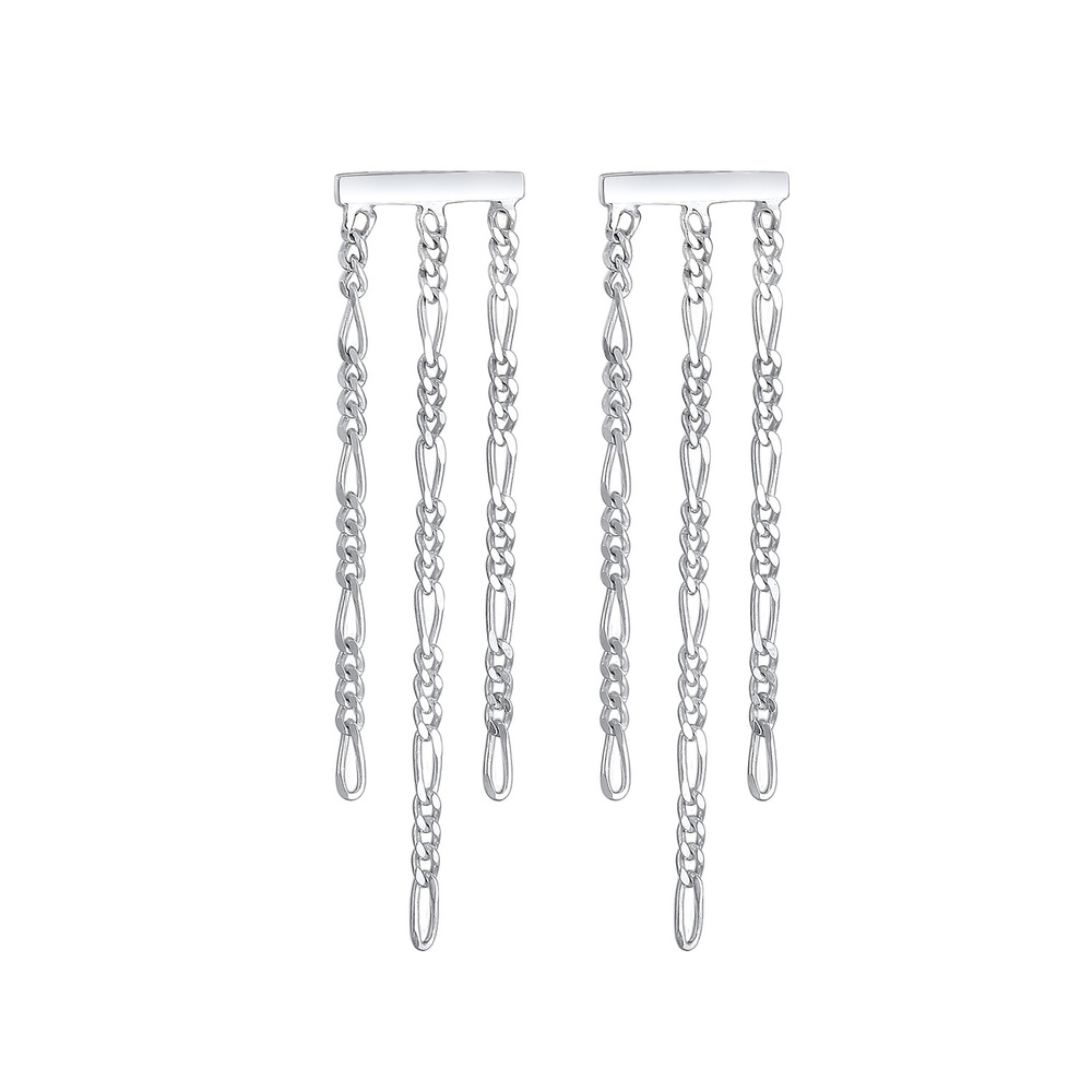 Elli Elli Boucles d'Oreilles Glamour Pendre Chaîne Look Boucles d'Oreilles Femme-(925/ Boucles d'oreilles
