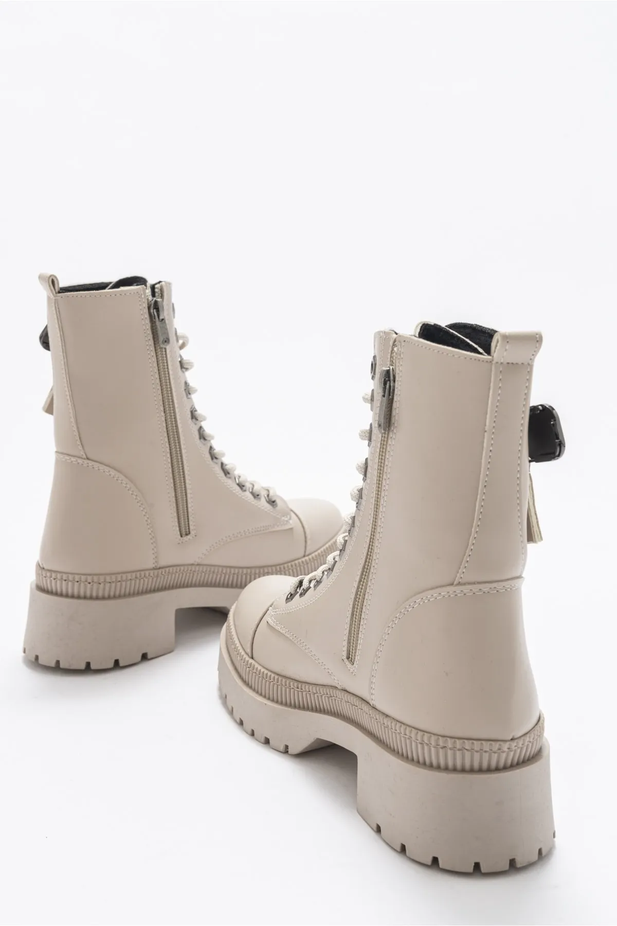 LuviShoes  Abide Beige Skin Damenstiefel