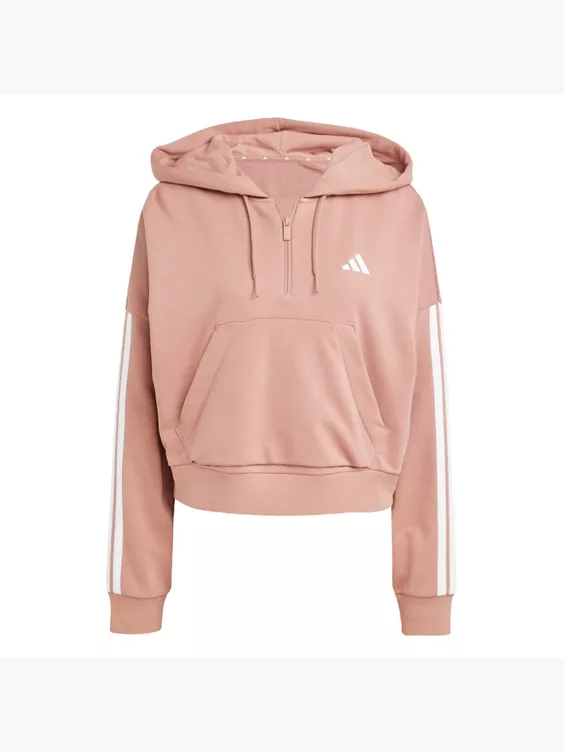 adidas Essentials 3-Streifen French Terry Quarter-Zip Hoodie