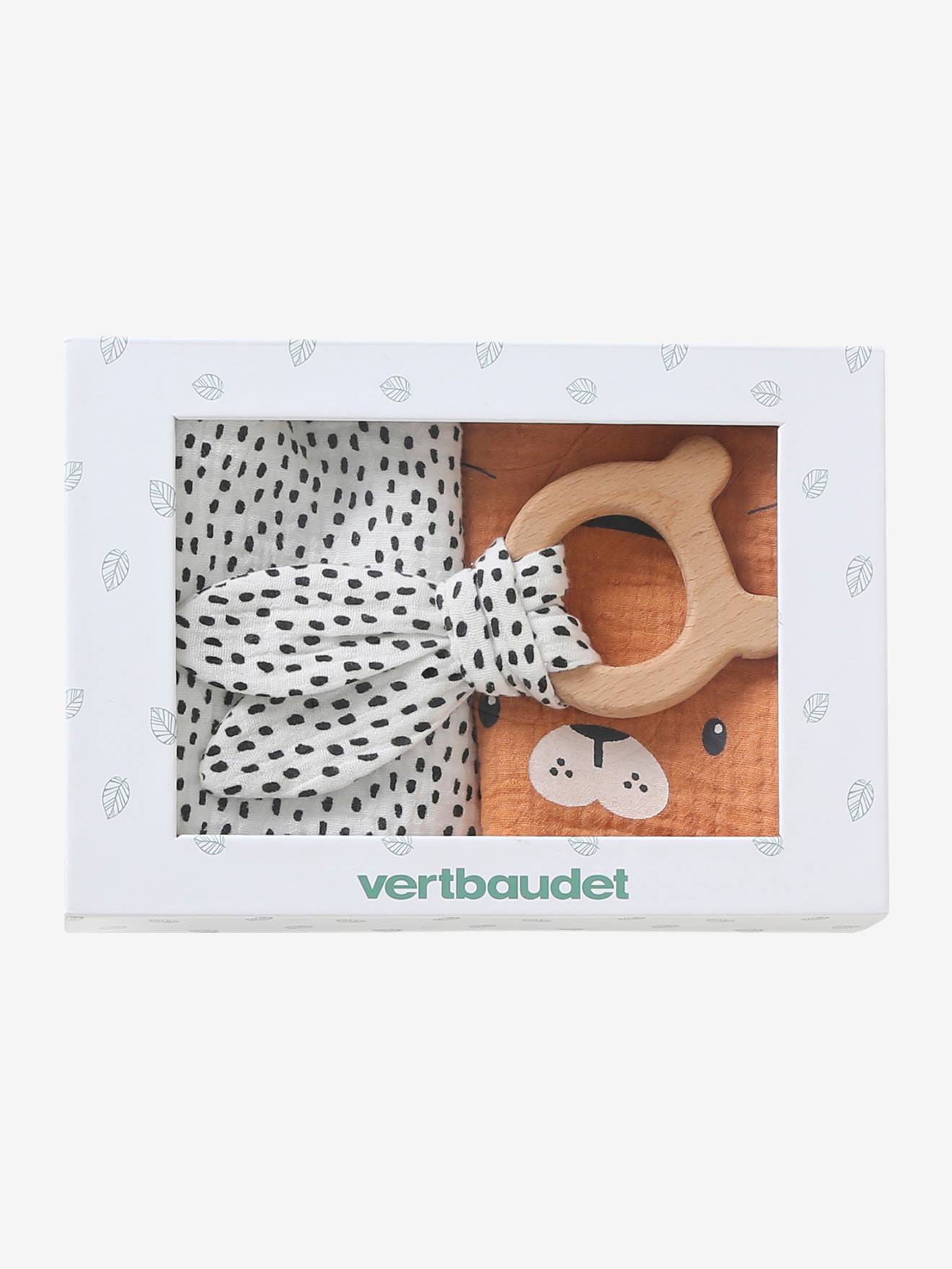 Vertbaudet Baby Geschenk-Set zur Geburt, personalisierbar Oeko-Tex - braun