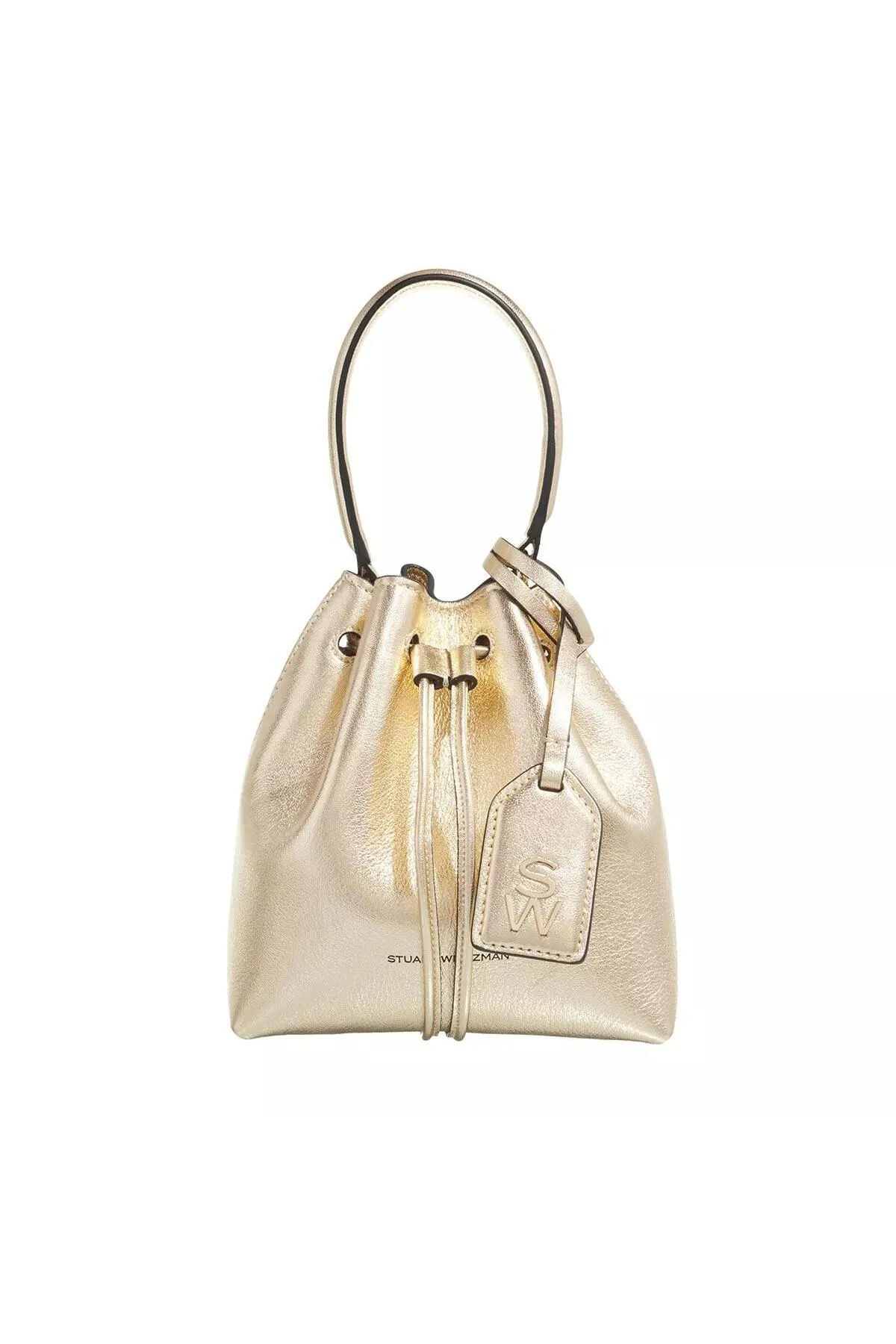 Stuart Weitzman  Rae Mini Bucket Bag Platino