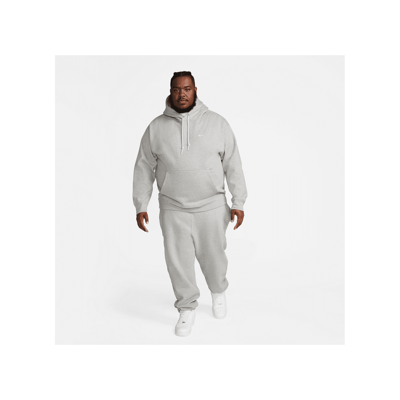 Nike Fleece Solo Swoosh Hoody Grau F063
